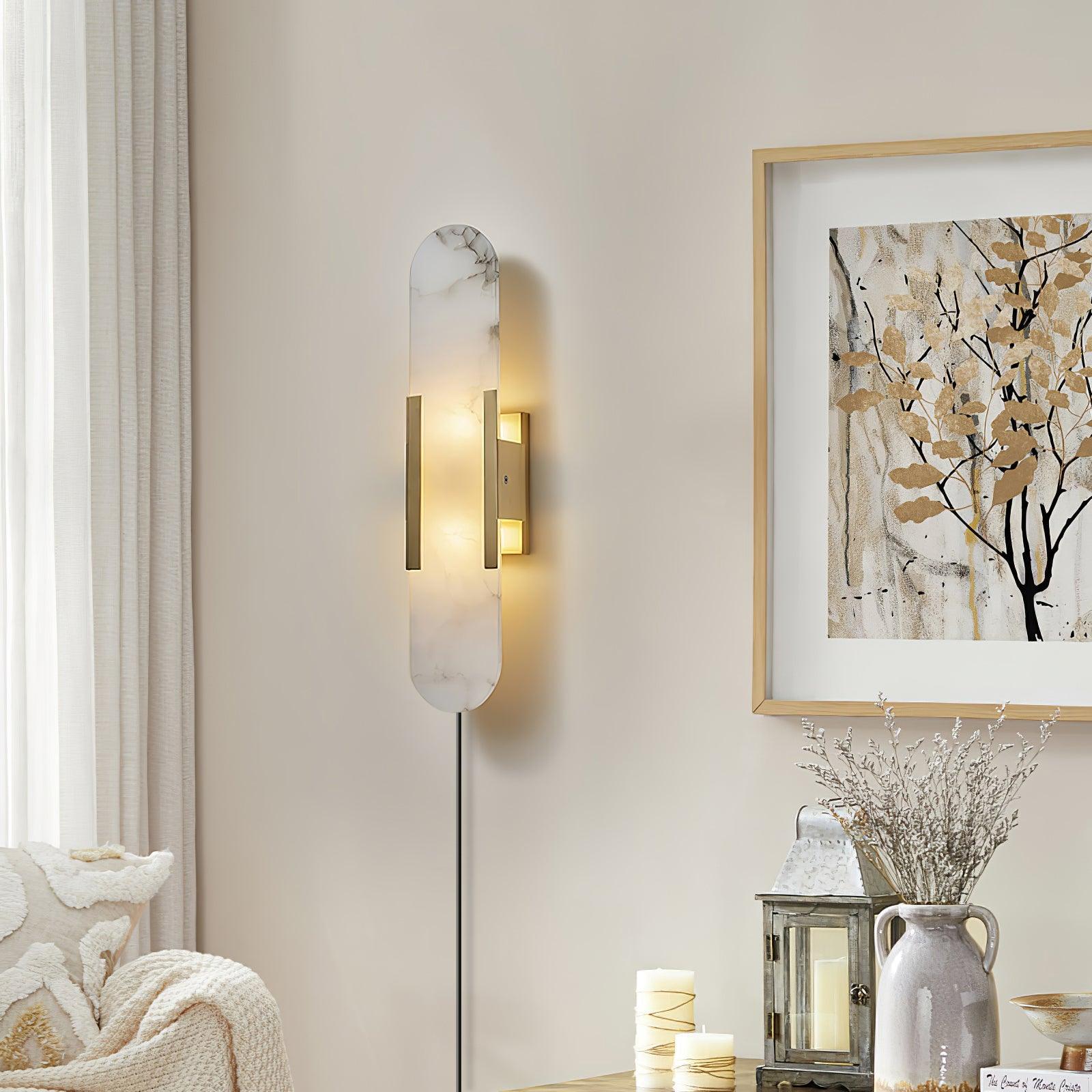 Corvina Oblong Alabaster Wall Light
