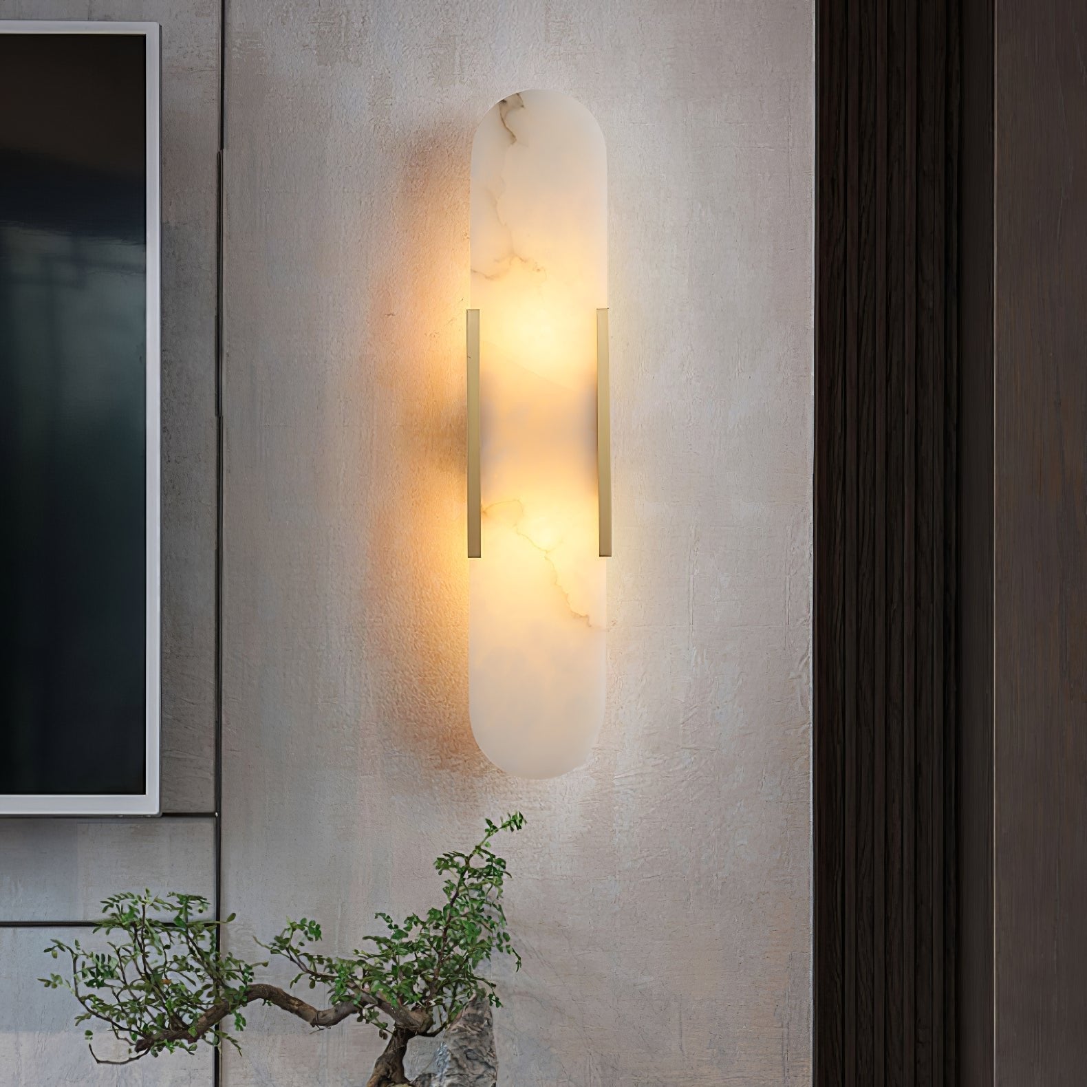 Olraeia Applique Murale Double en Albâtre
