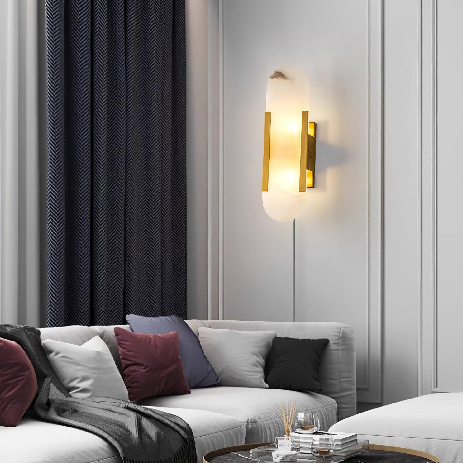 Corvina Oblong Alabaster Wall Light