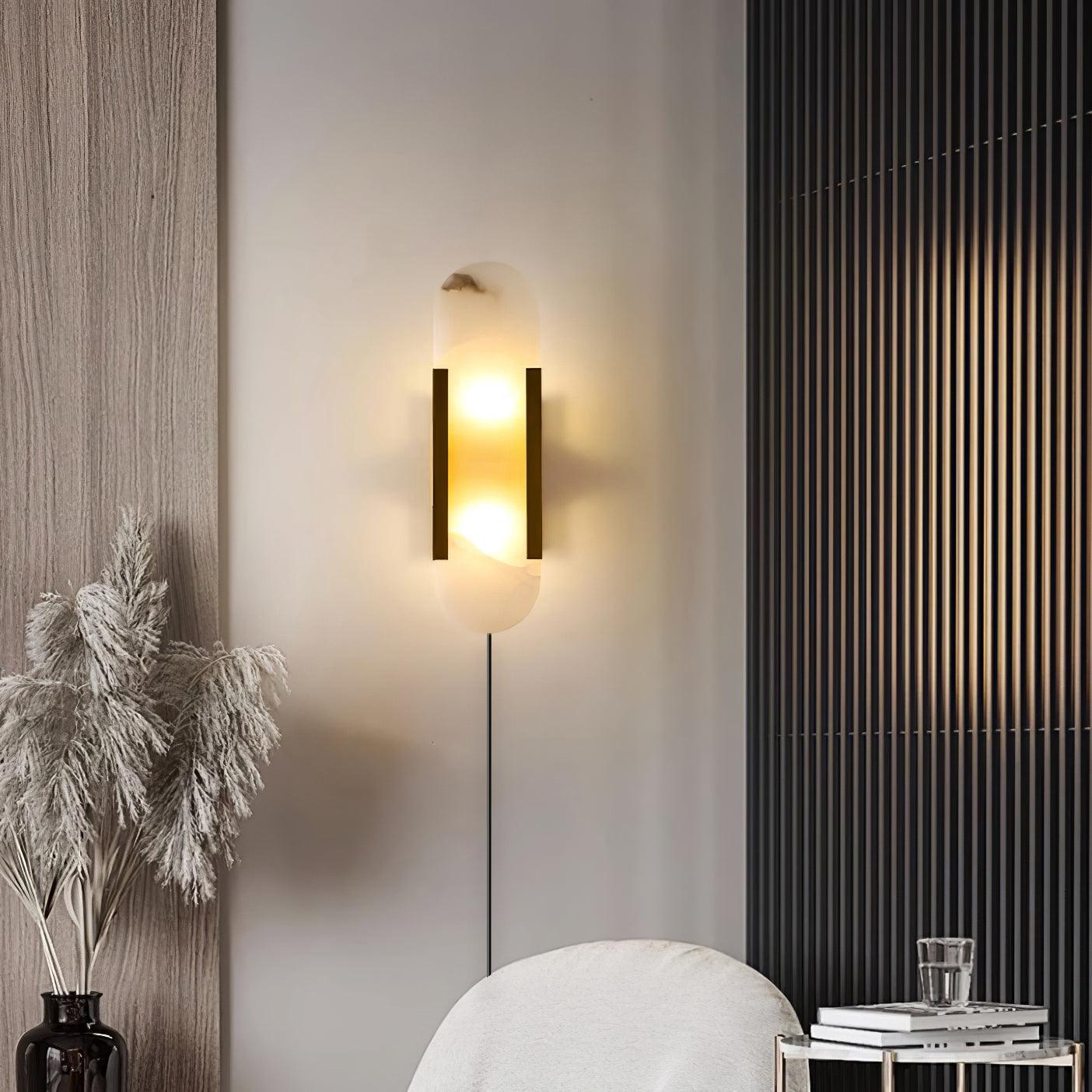 Corvina Oblong Alabaster Wall Light