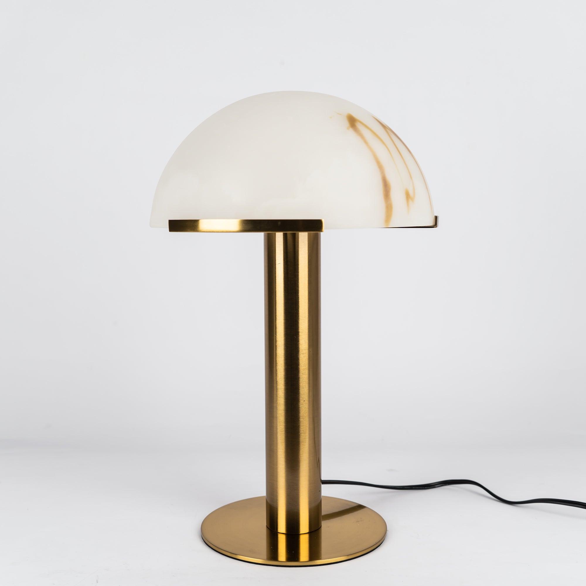 Ibera Lampe de Table en Albâtre et Métal