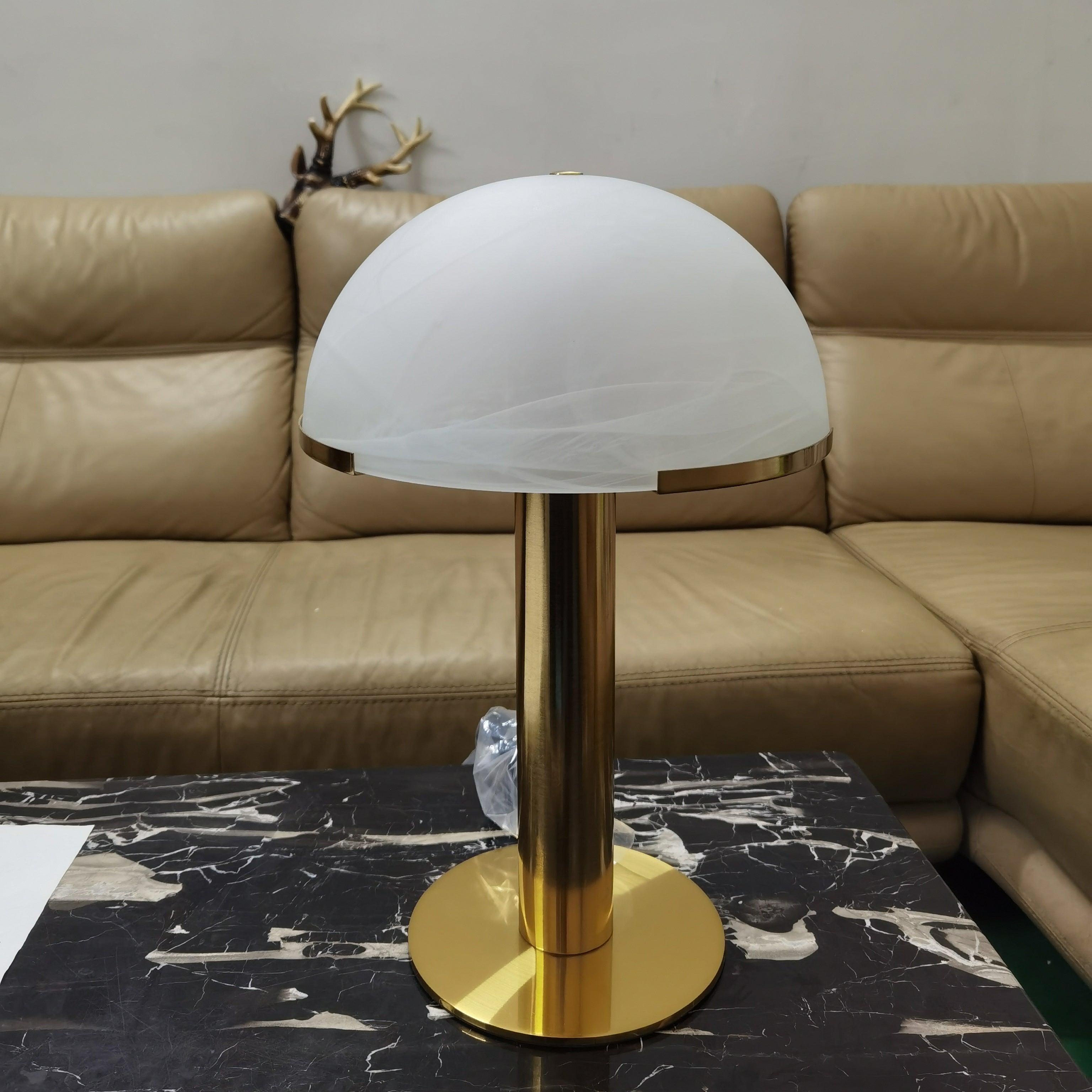 Ibera Lampe de Table en Albâtre et Métal