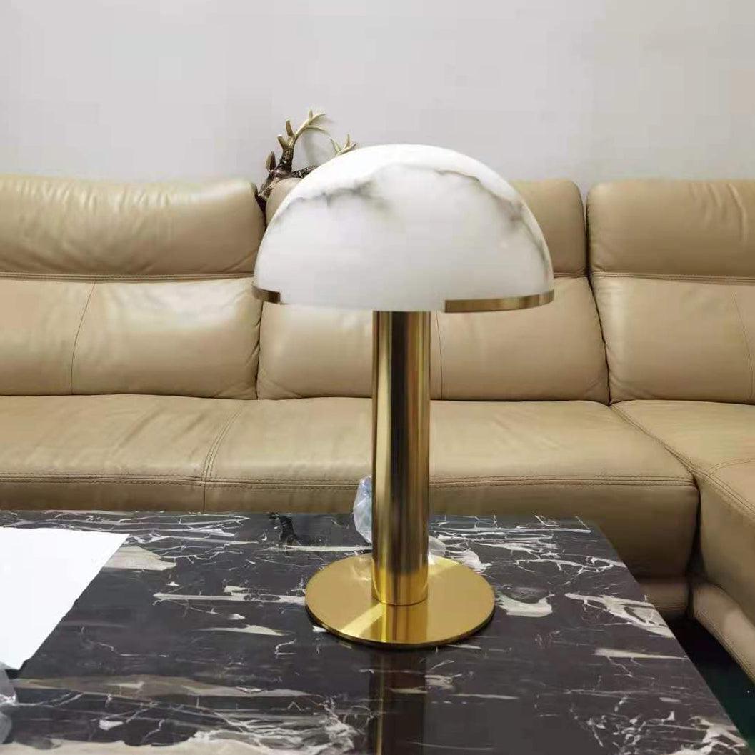 Ibera Lampe de Table en Albâtre et Métal