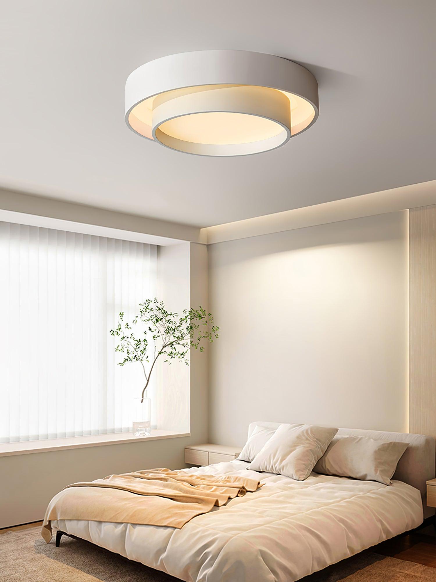 Lustra Plafonnier Double Couches Cylindre Moderne