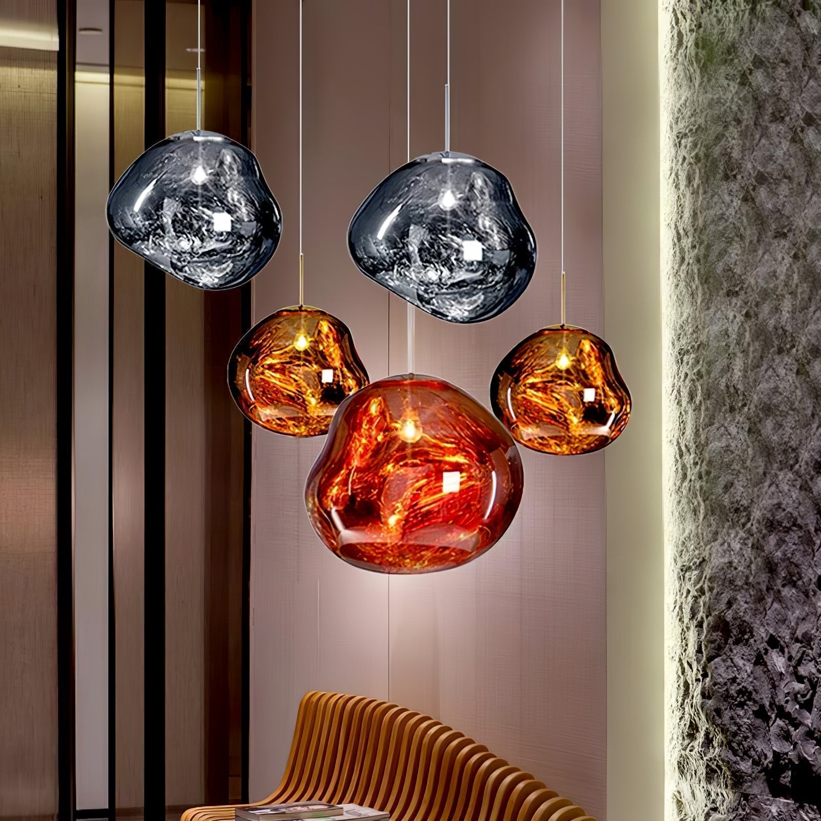 Milo Suspension Soufflé Cluster Irrégulier Sculptural