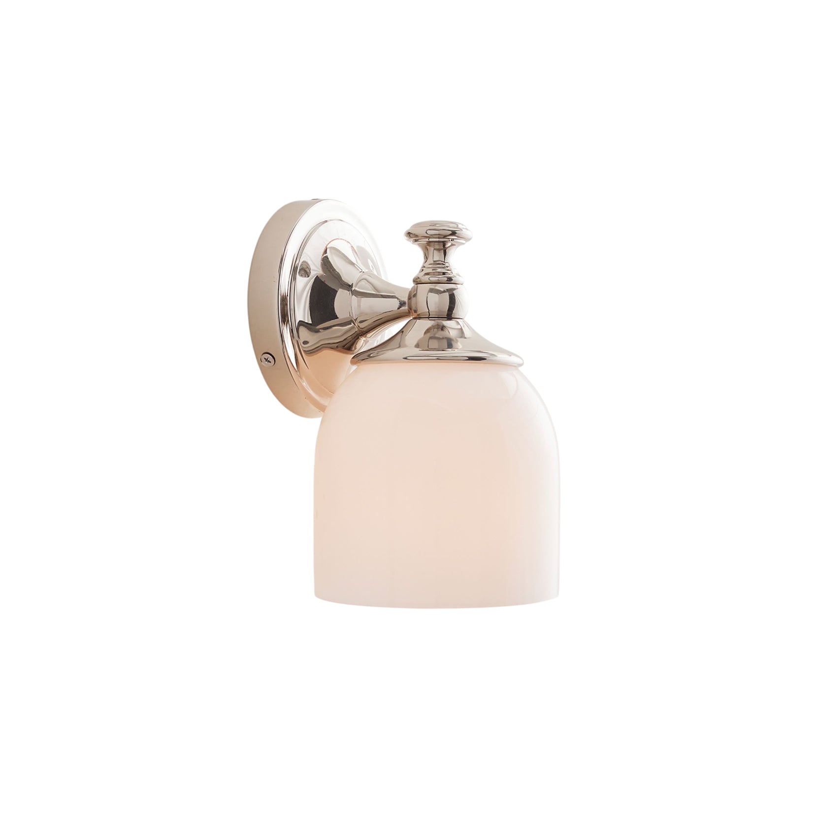 Lumen Sconce Mural Moderne Minimaliste à Bras Courts en Chrome Métal Verre