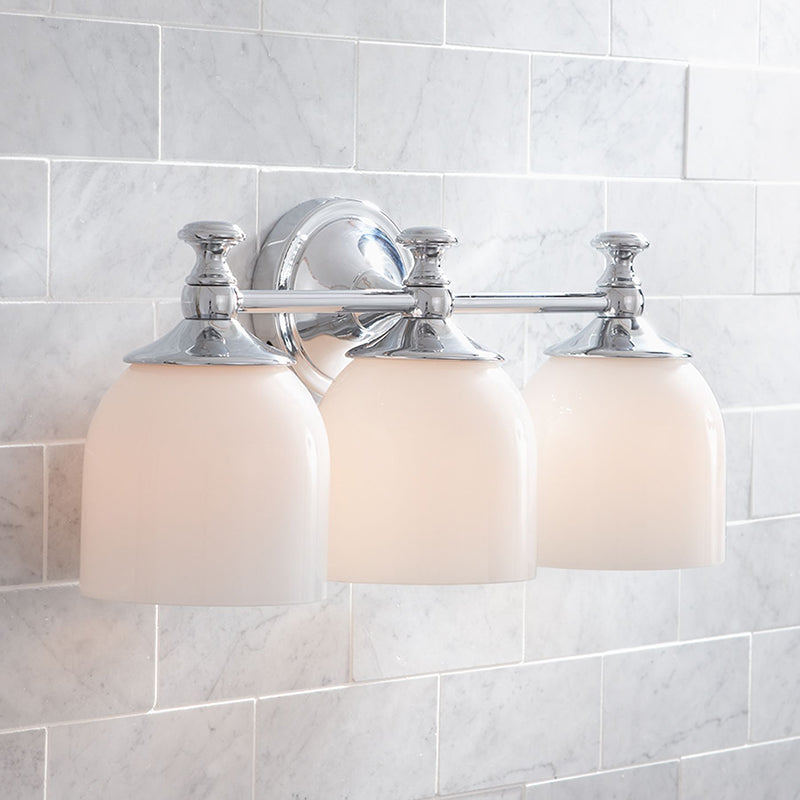 Lumen Sconce Mural Moderne Minimaliste à Bras Courts en Chrome Métal Verre