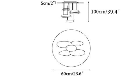 Lustra Plafonnier en Aluminium Galet