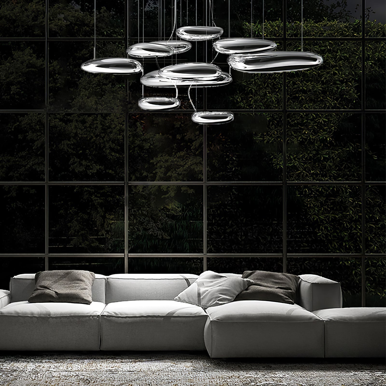 Lustra Plafonnier en Aluminium Galet