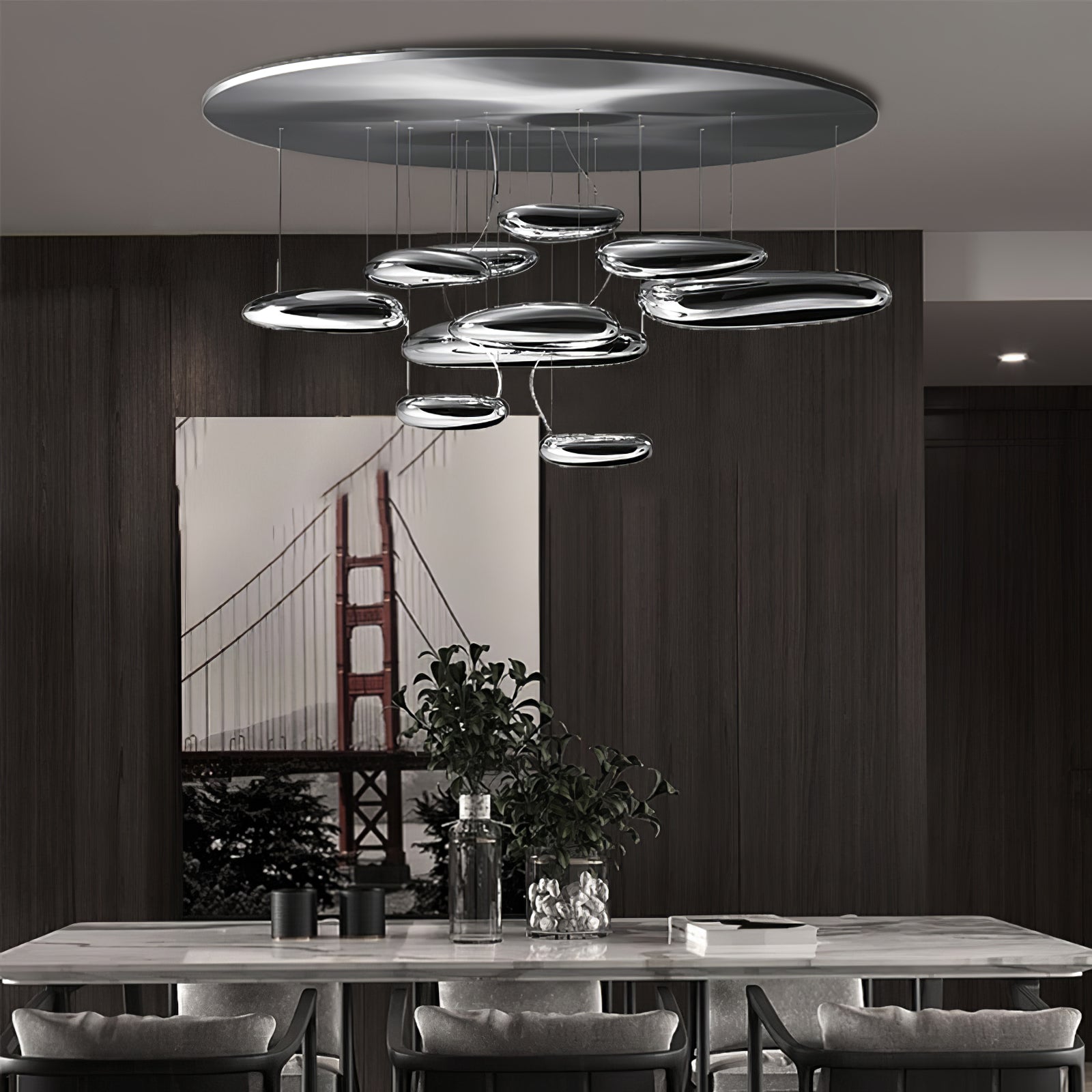 Lustra Plafonnier en Aluminium Galet