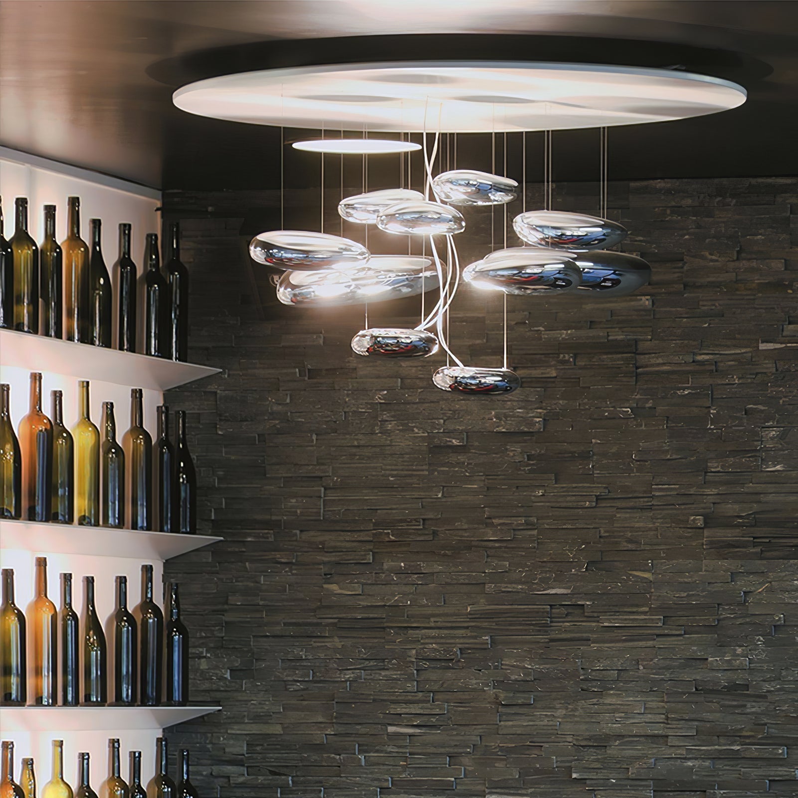 Lustra Plafonnier en Aluminium Galet