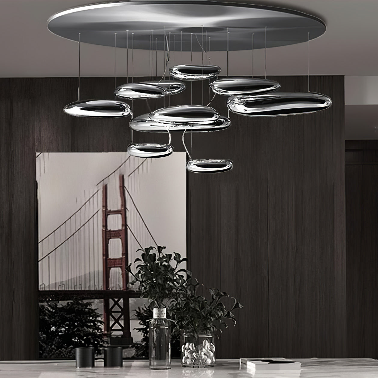 Lustra Plafonnier en Aluminium Galet