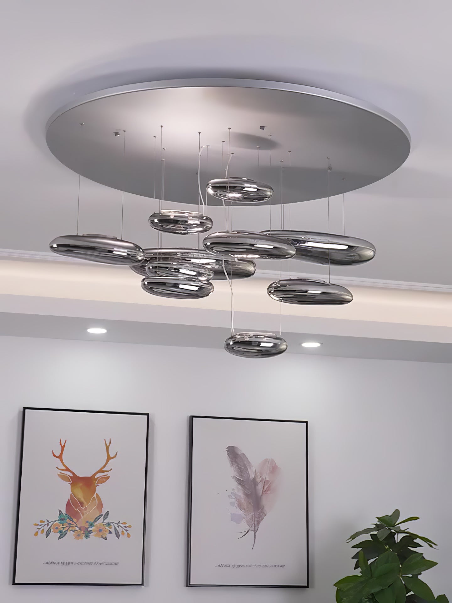 Lustra Plafonnier en Aluminium Galet