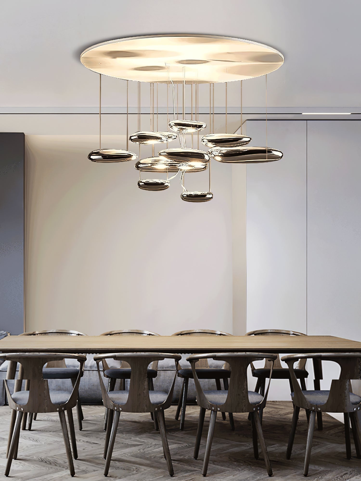 Lustra Plafonnier en Aluminium Galet