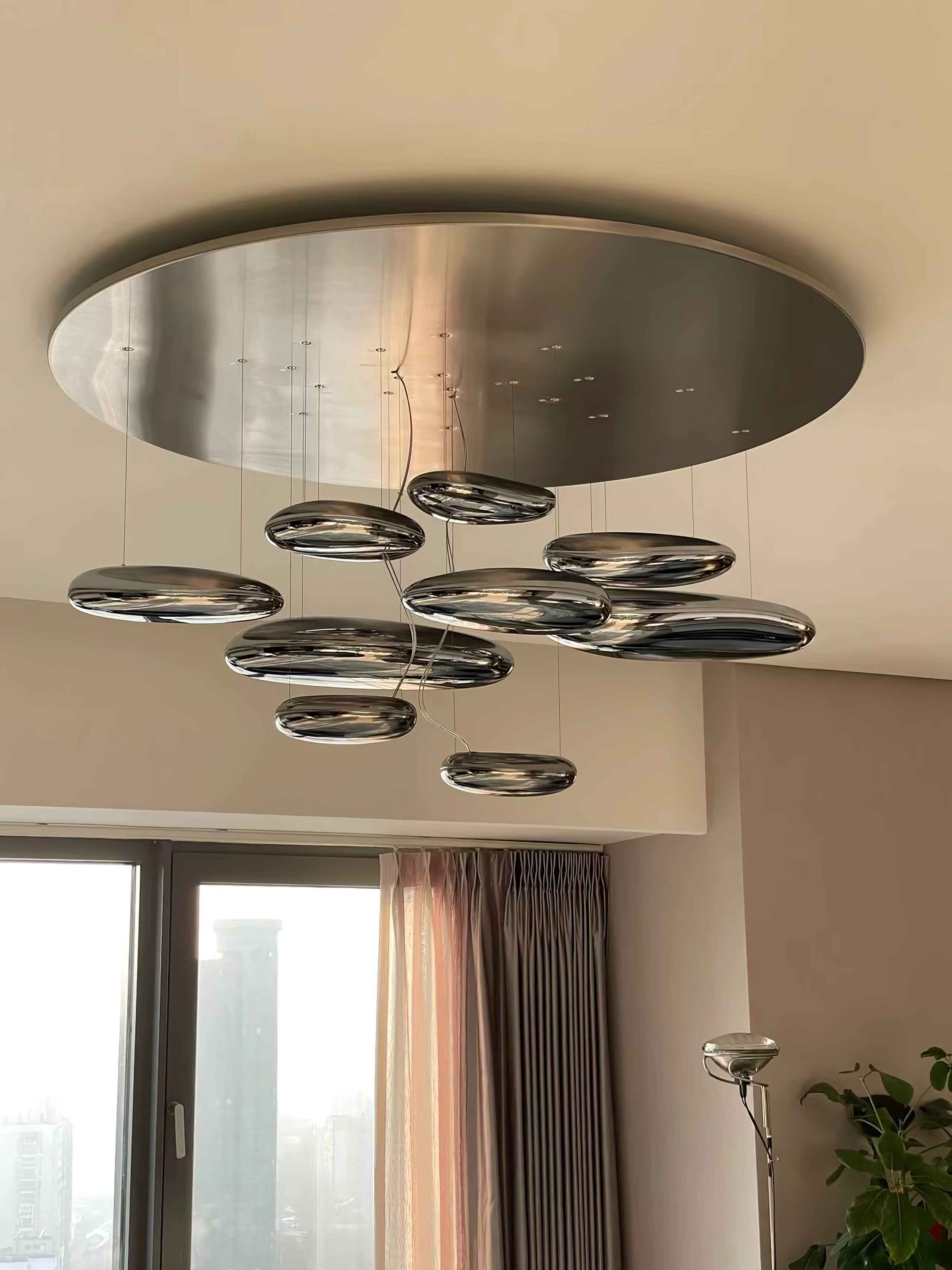 Lustra Plafonnier en Aluminium Galet