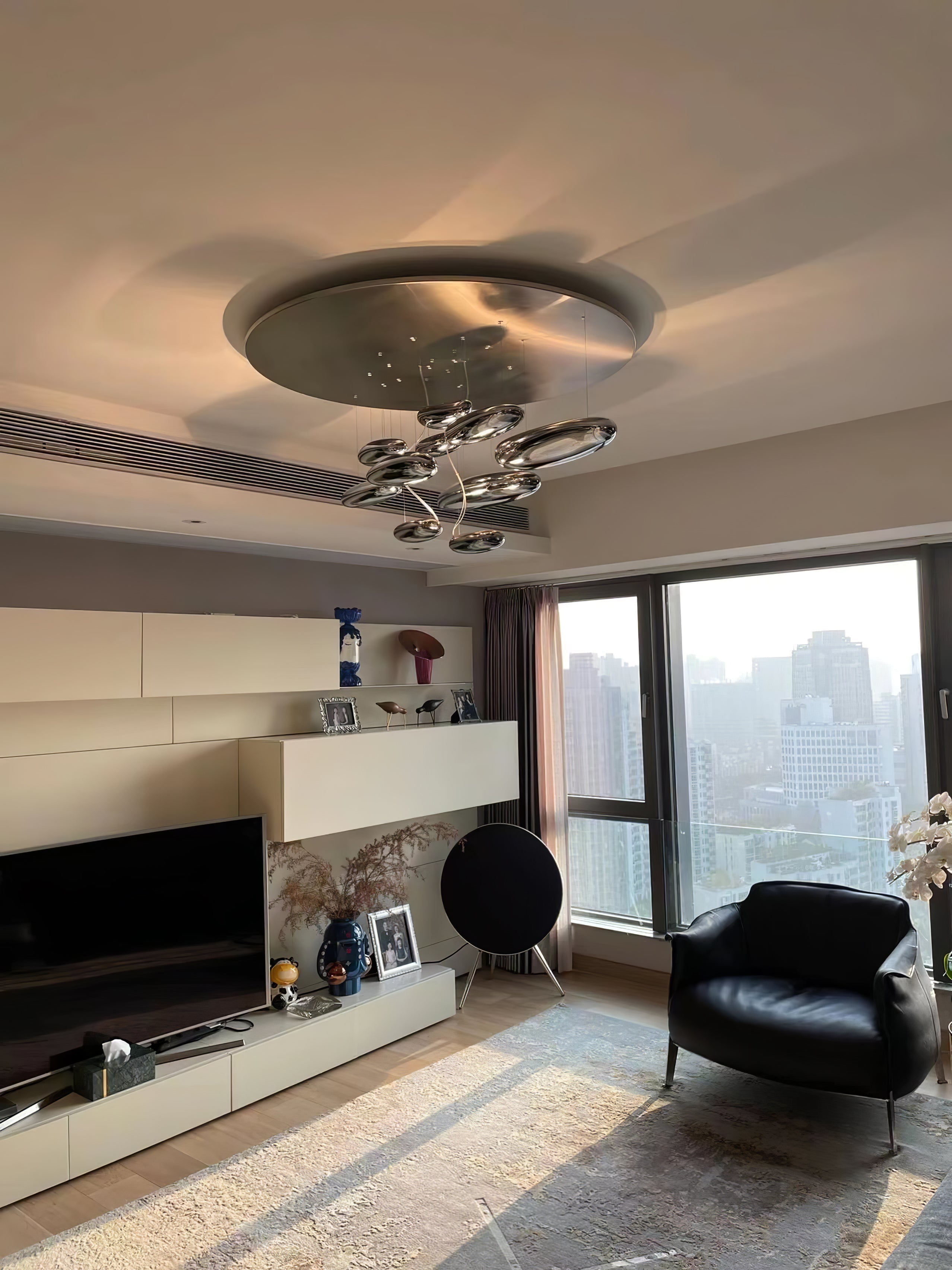 Lustra Plafonnier en Aluminium Galet