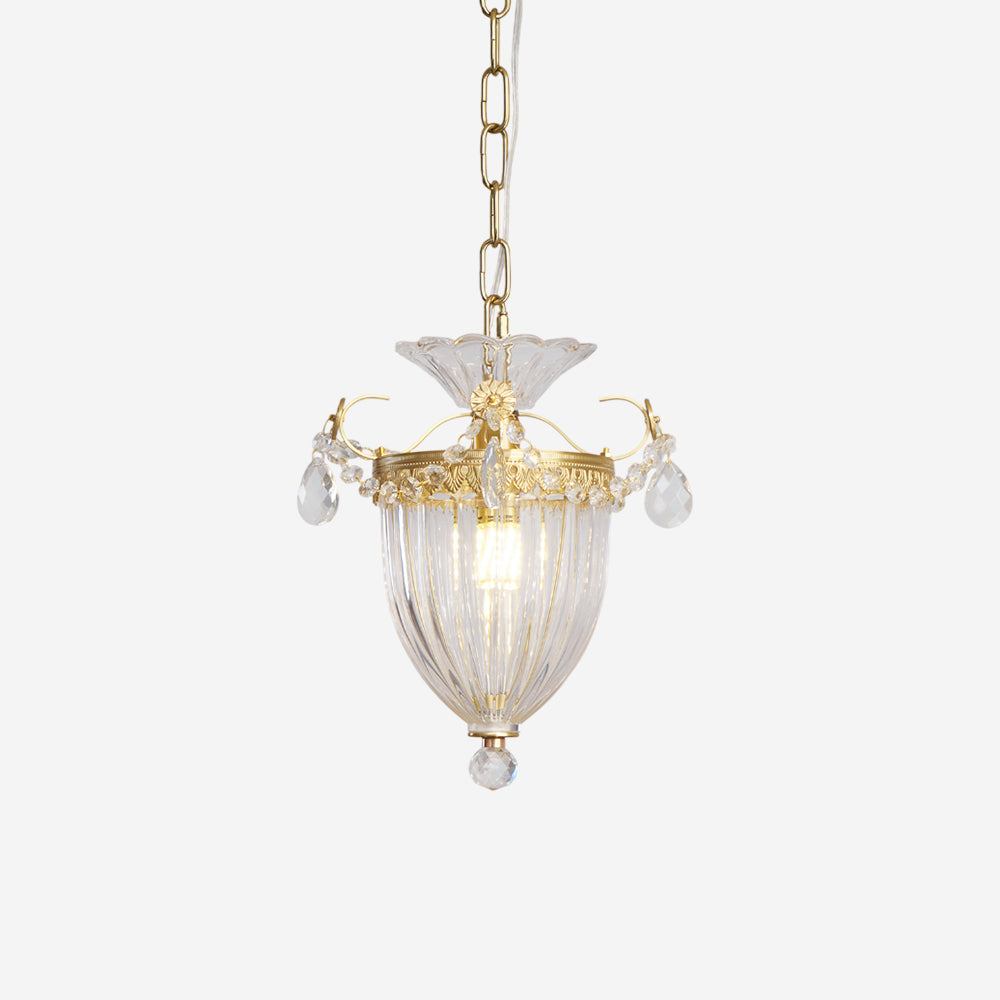 Suspension Glamour Vintage Gouttes de Cristal Accent Table à Manger