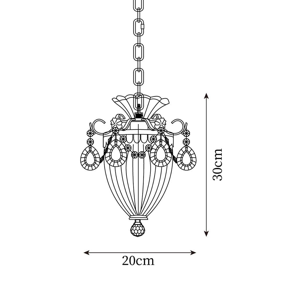 Suspension Glamour Vintage Gouttes de Cristal Accent Table à Manger