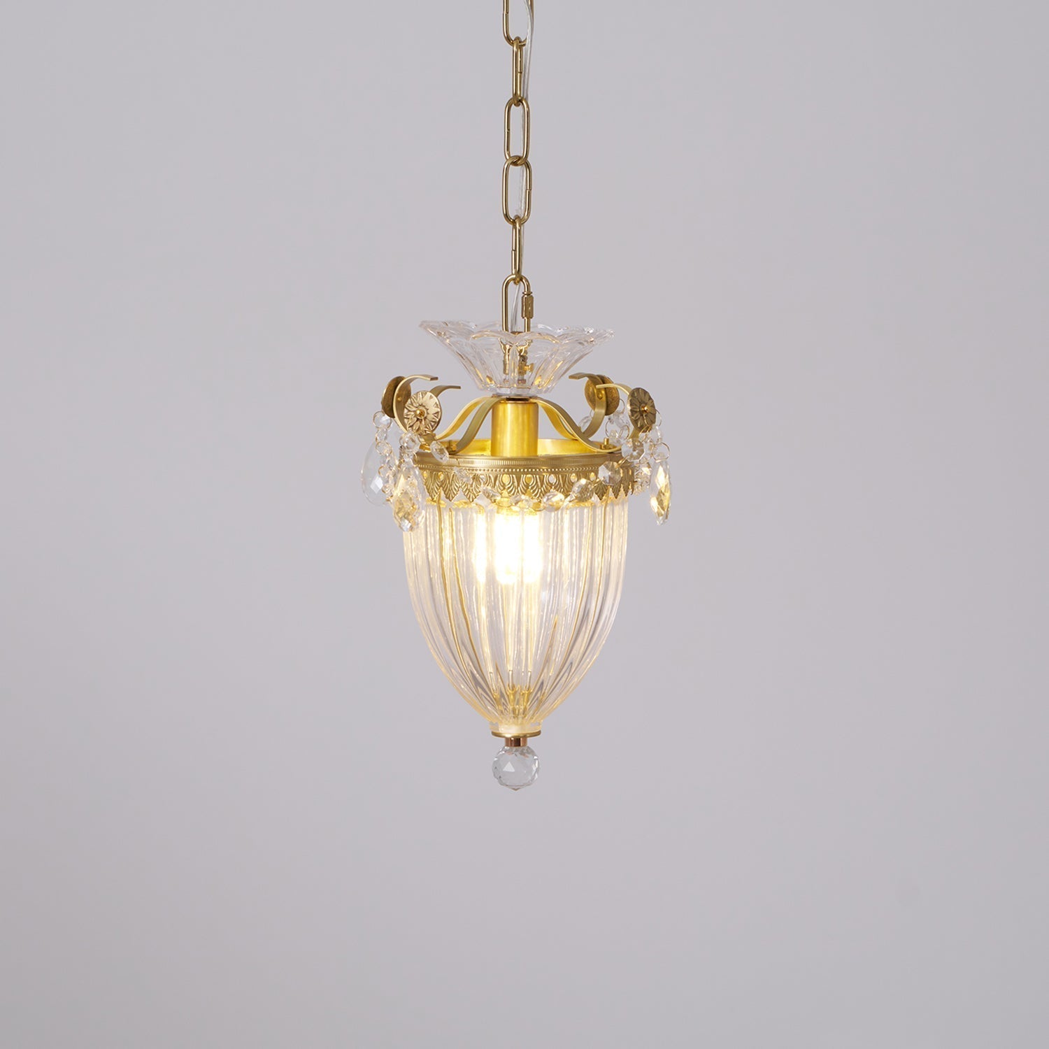 Suspension Glamour Vintage Gouttes de Cristal Accent Table à Manger