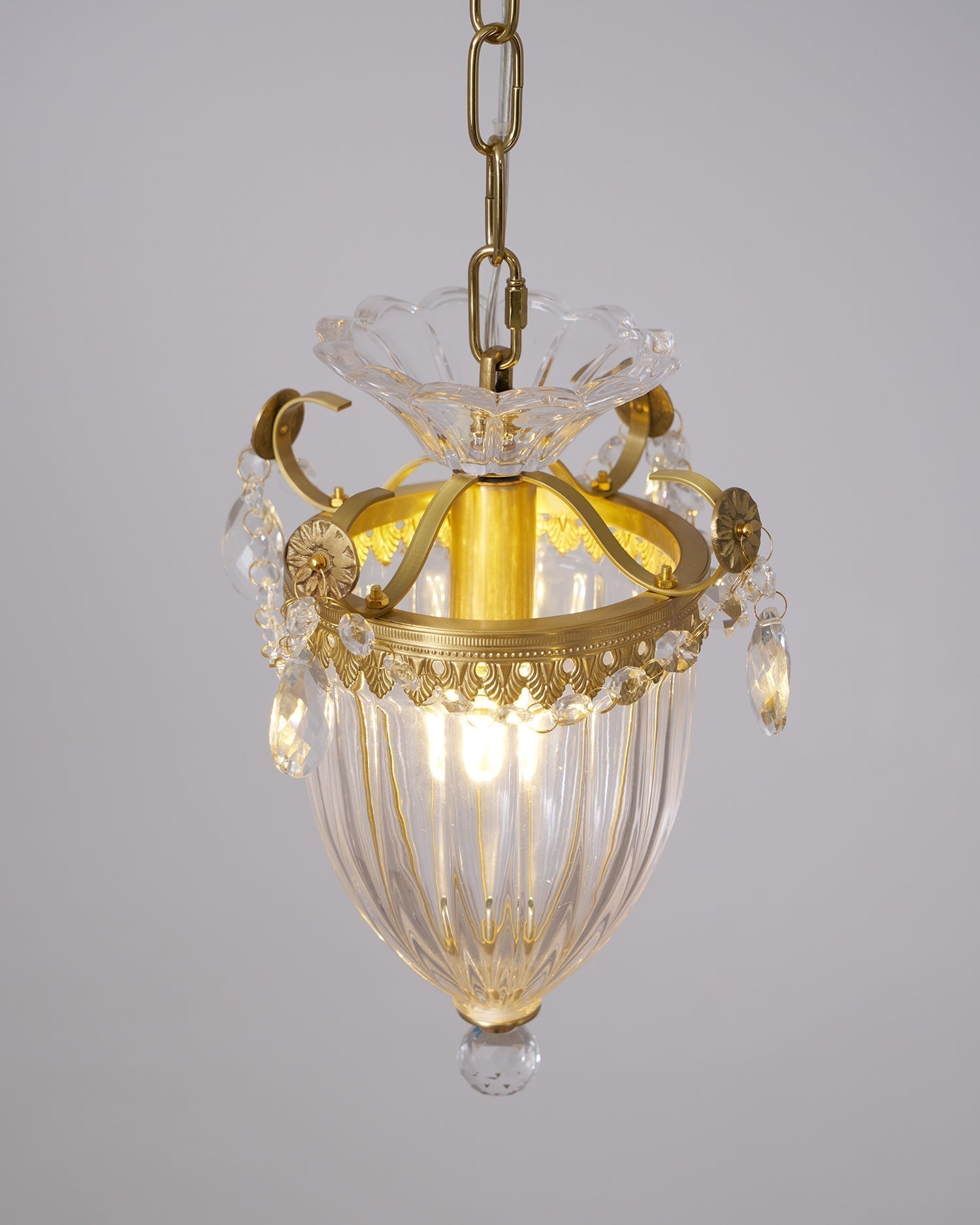 Suspension Glamour Vintage Gouttes de Cristal Accent Table à Manger