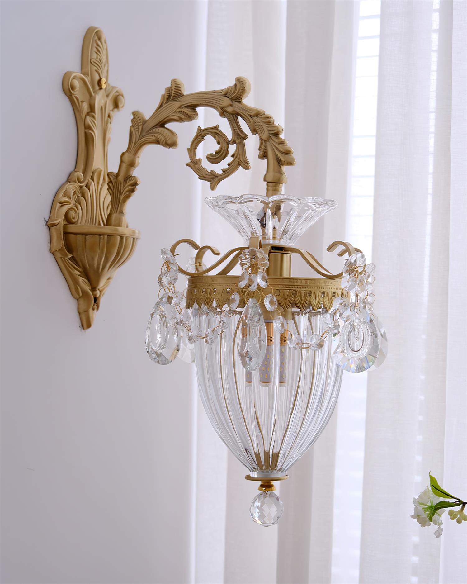 Elosia Lustra Applique Murale Double Dorée Élégante