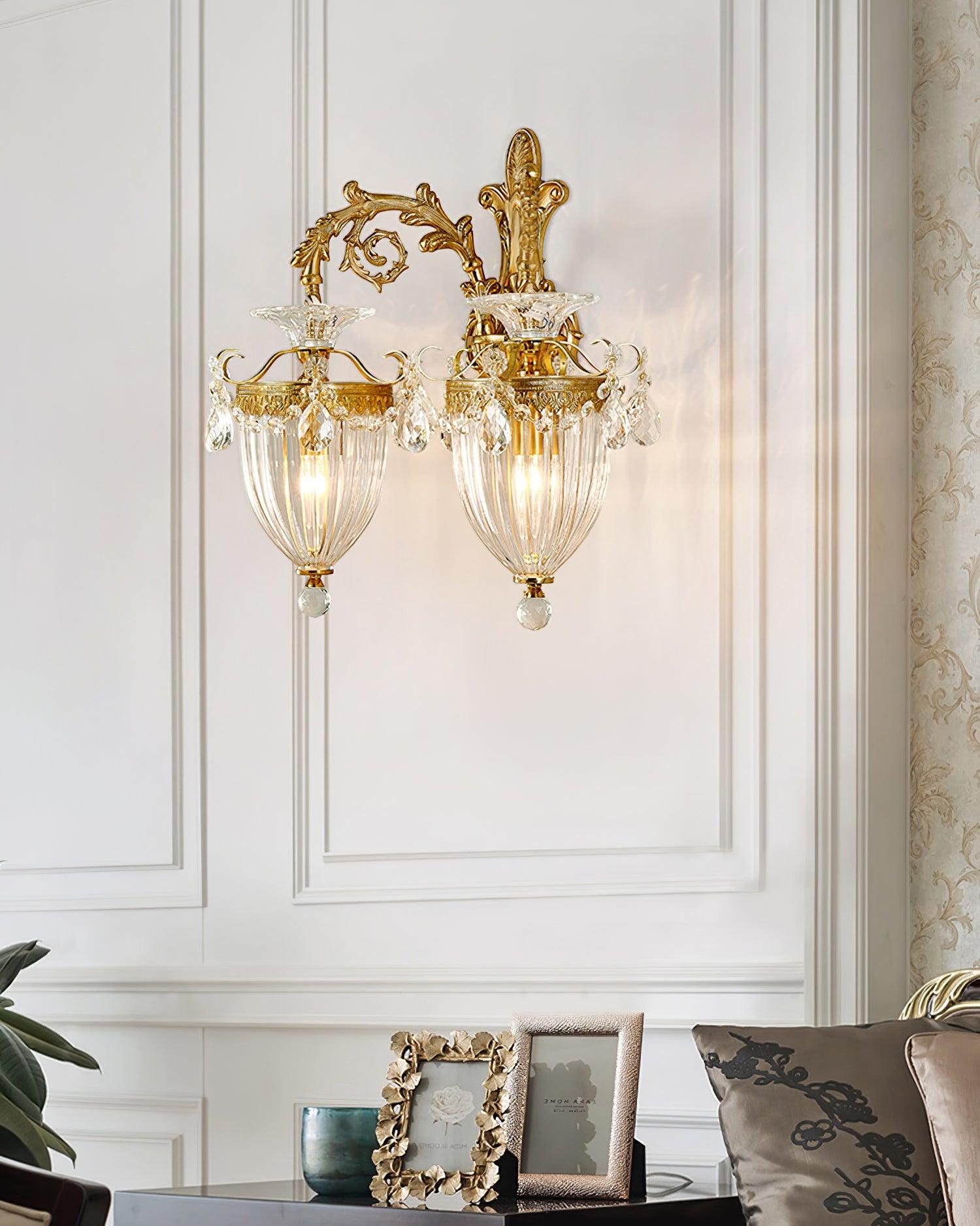 Elosia Lustra Applique Murale Double Dorée Élégante