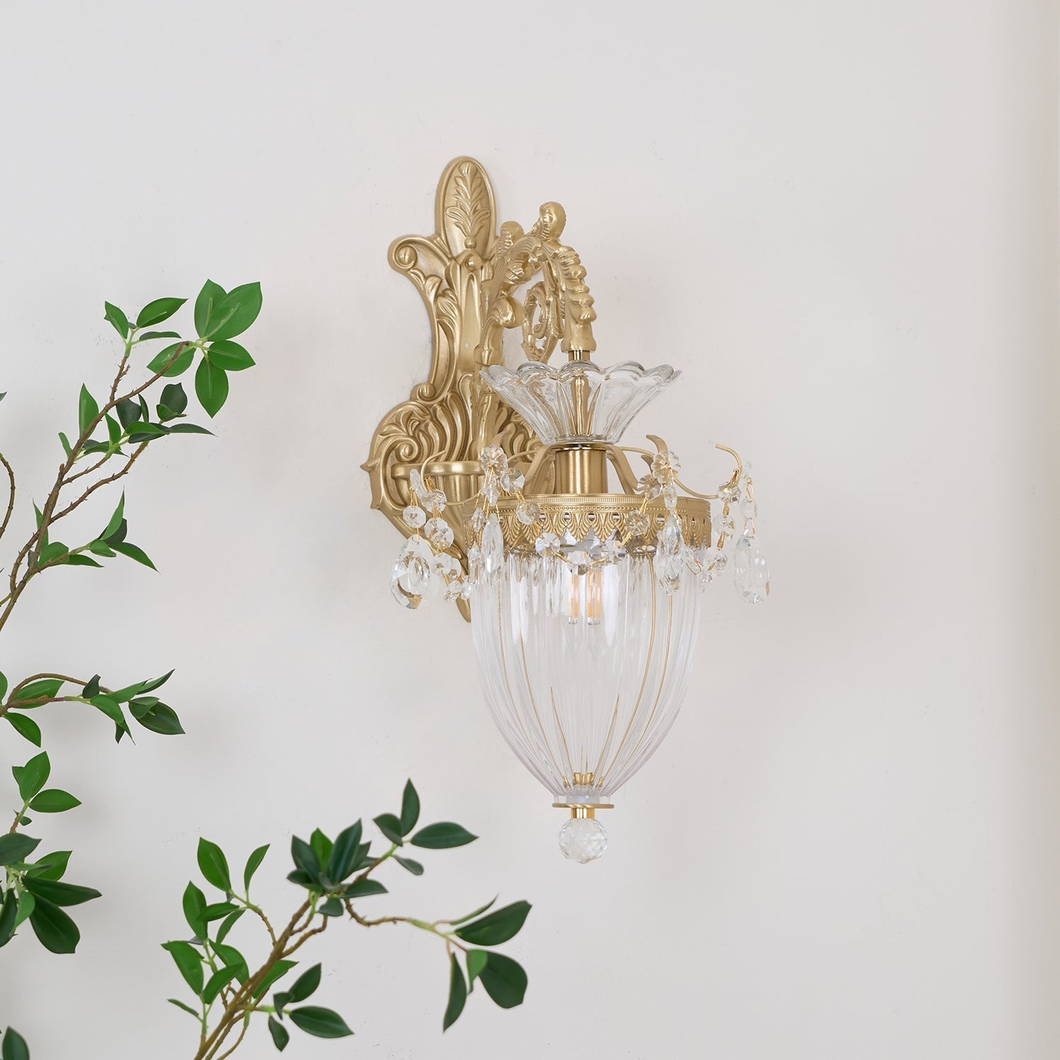 Elosia Lustra Applique Murale Double Dorée Élégante