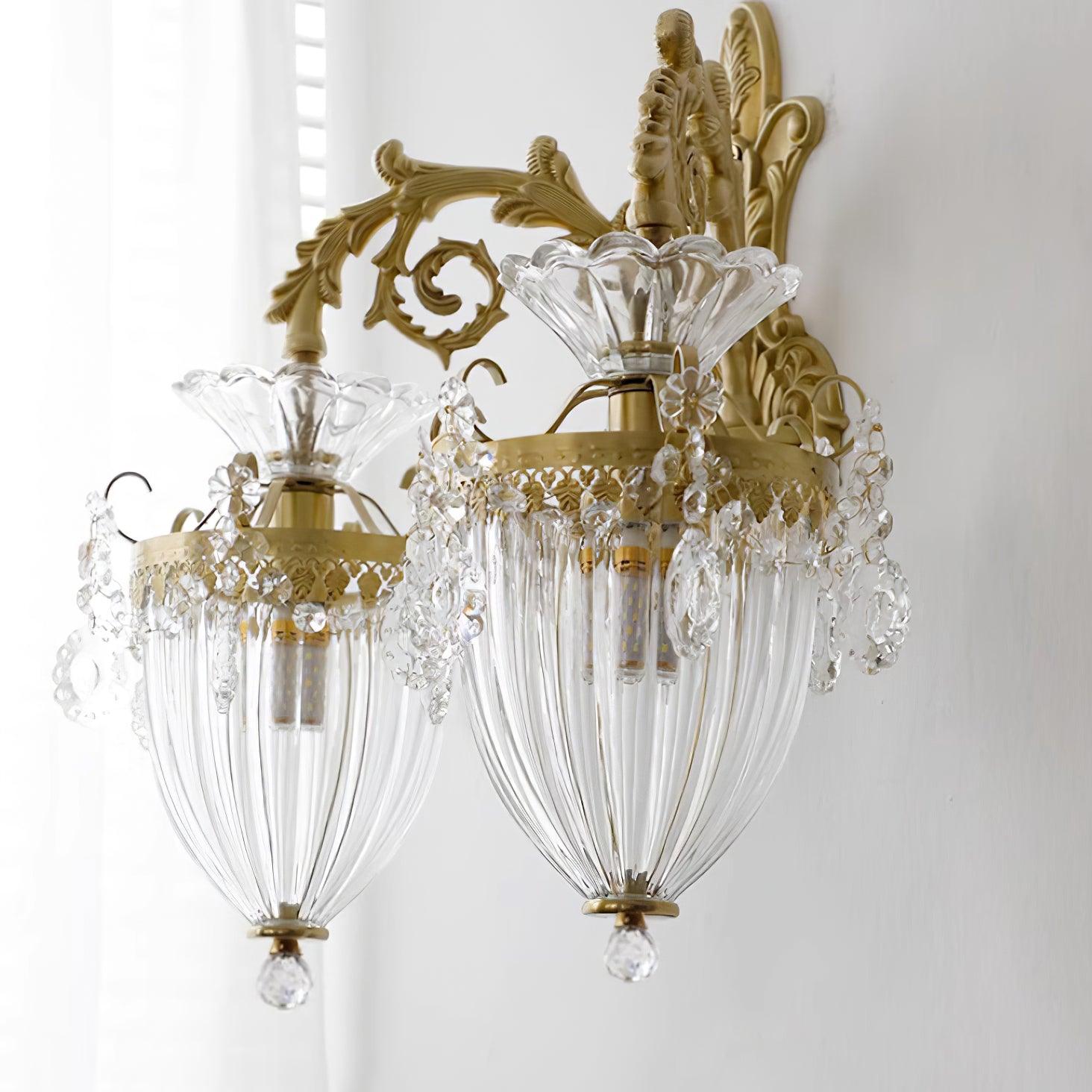 Elosia Lustra Applique Murale Double Dorée Élégante
