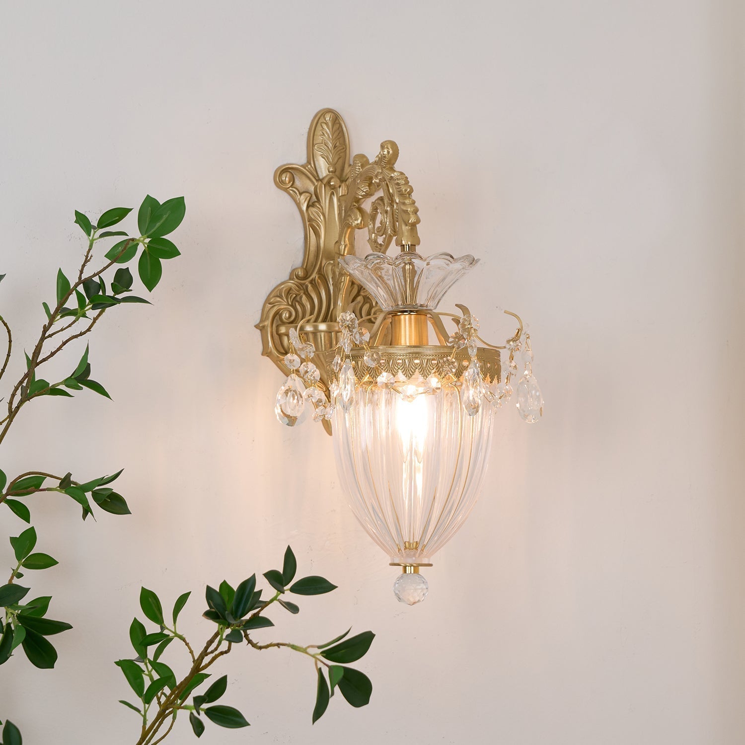 Elosia Lustra Applique Murale Double Dorée Élégante