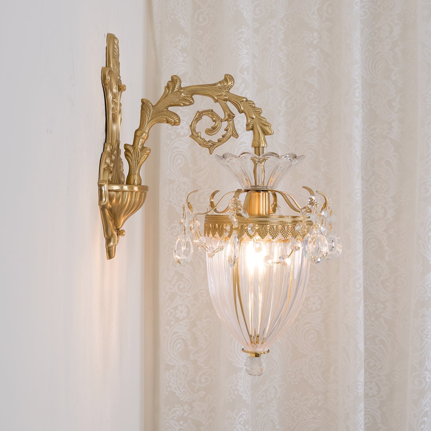 Elosia Lustra Applique Murale Double Dorée Élégante