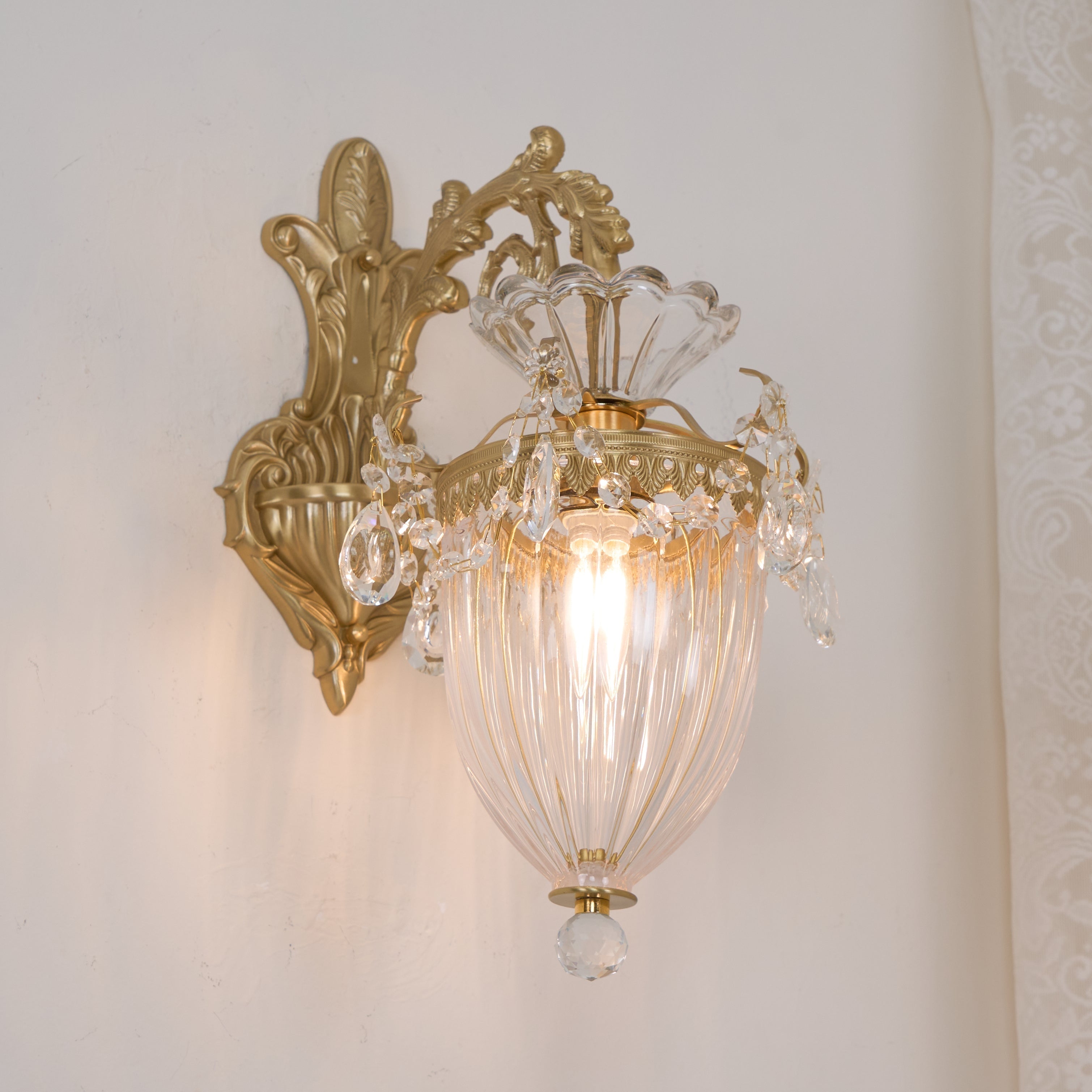 Elosia Lustra Applique Murale Double Dorée Élégante