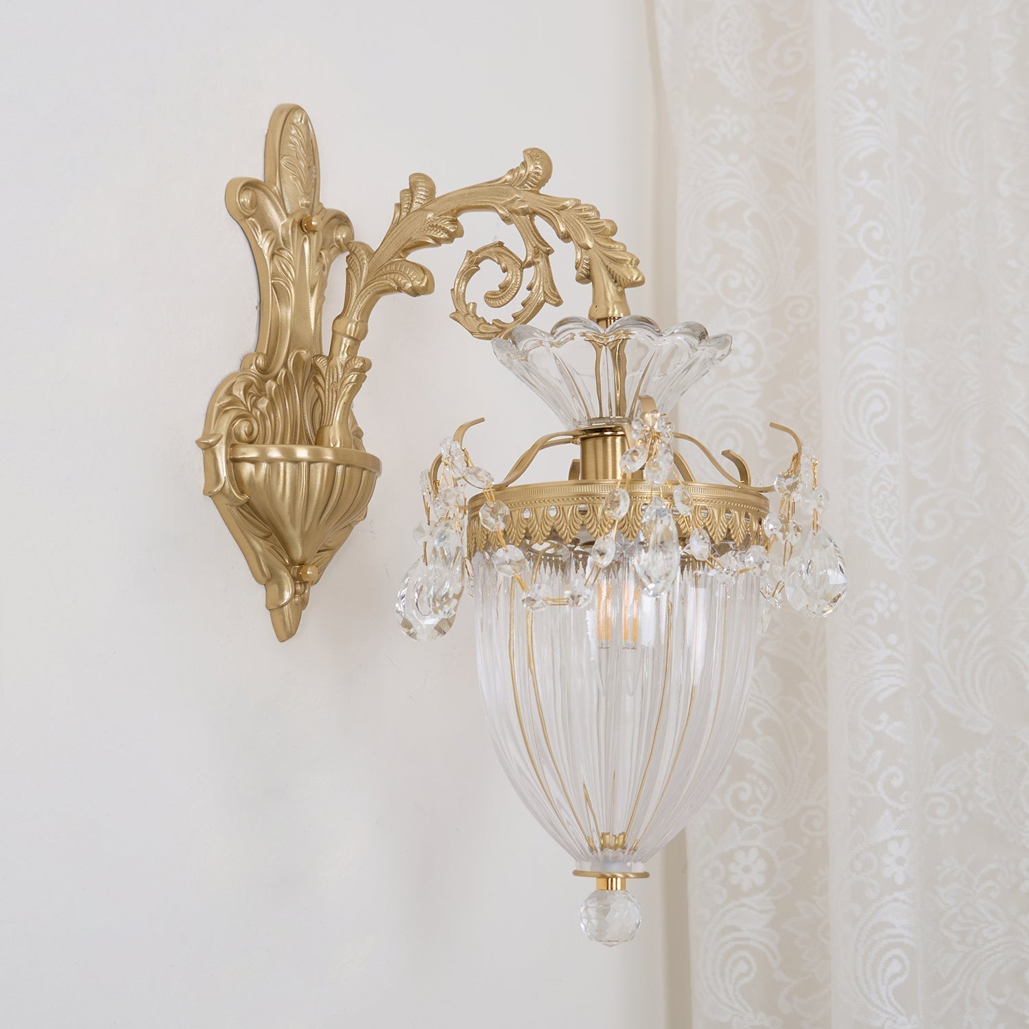 Elosia Lustra Applique Murale Double Dorée Élégante