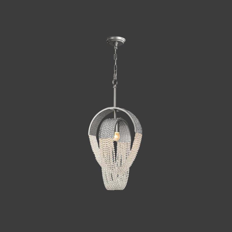 Lustra Lustre Maille Cristal Doré Cascade Scintillante