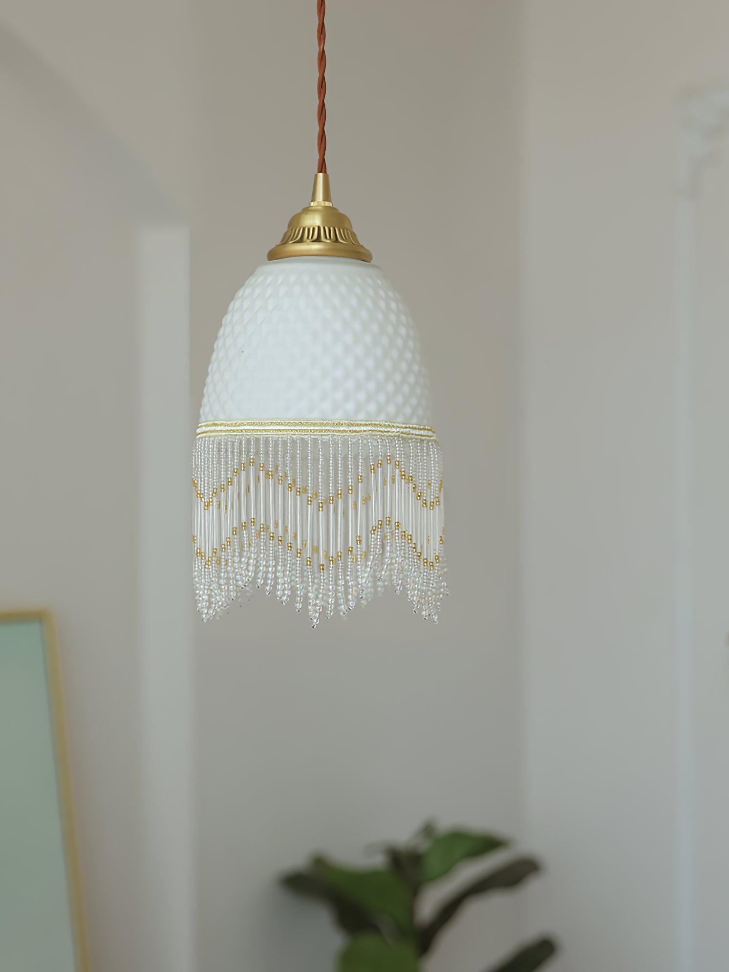 Mesh Suspension en Verre À Franges