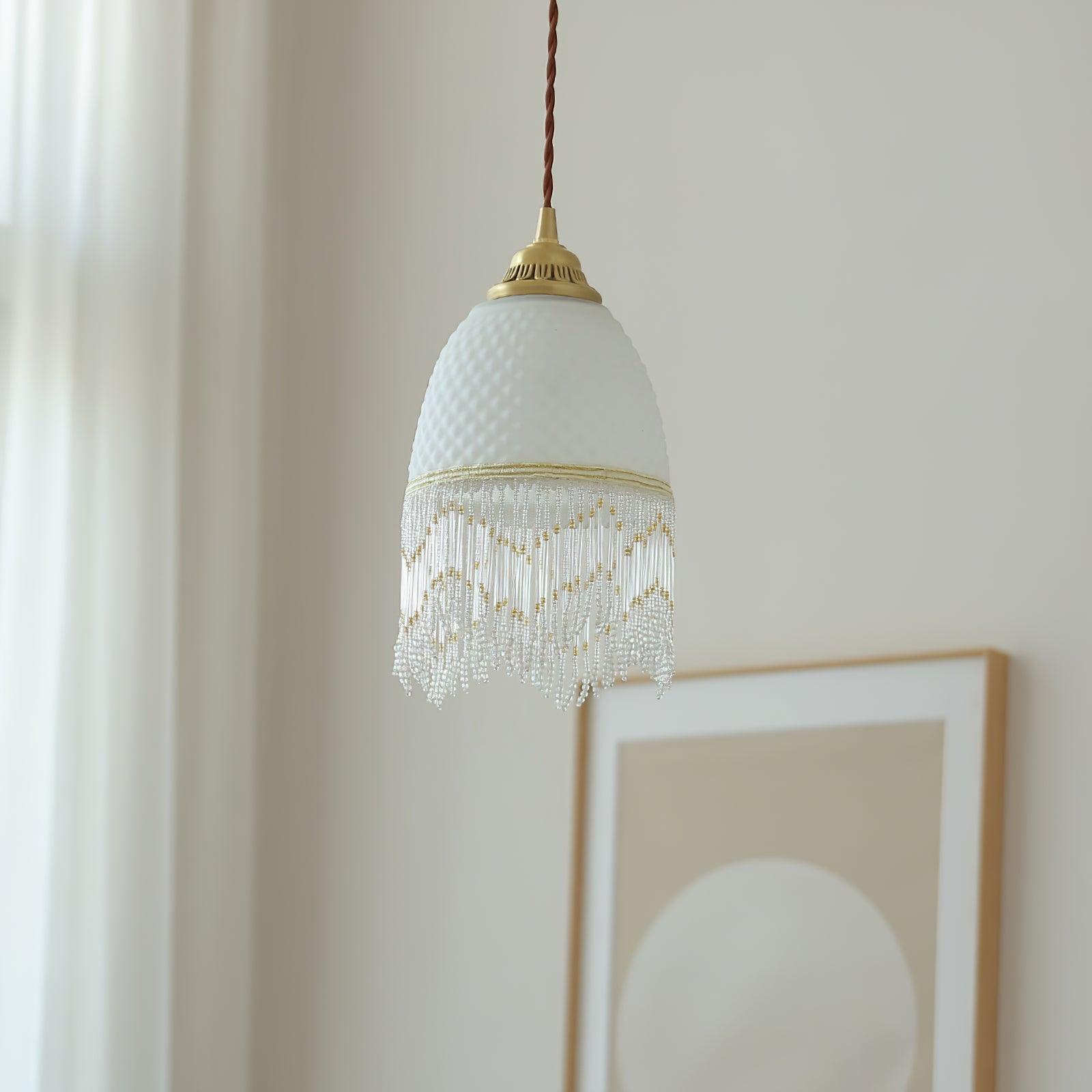 Mesh Suspension en Verre À Franges