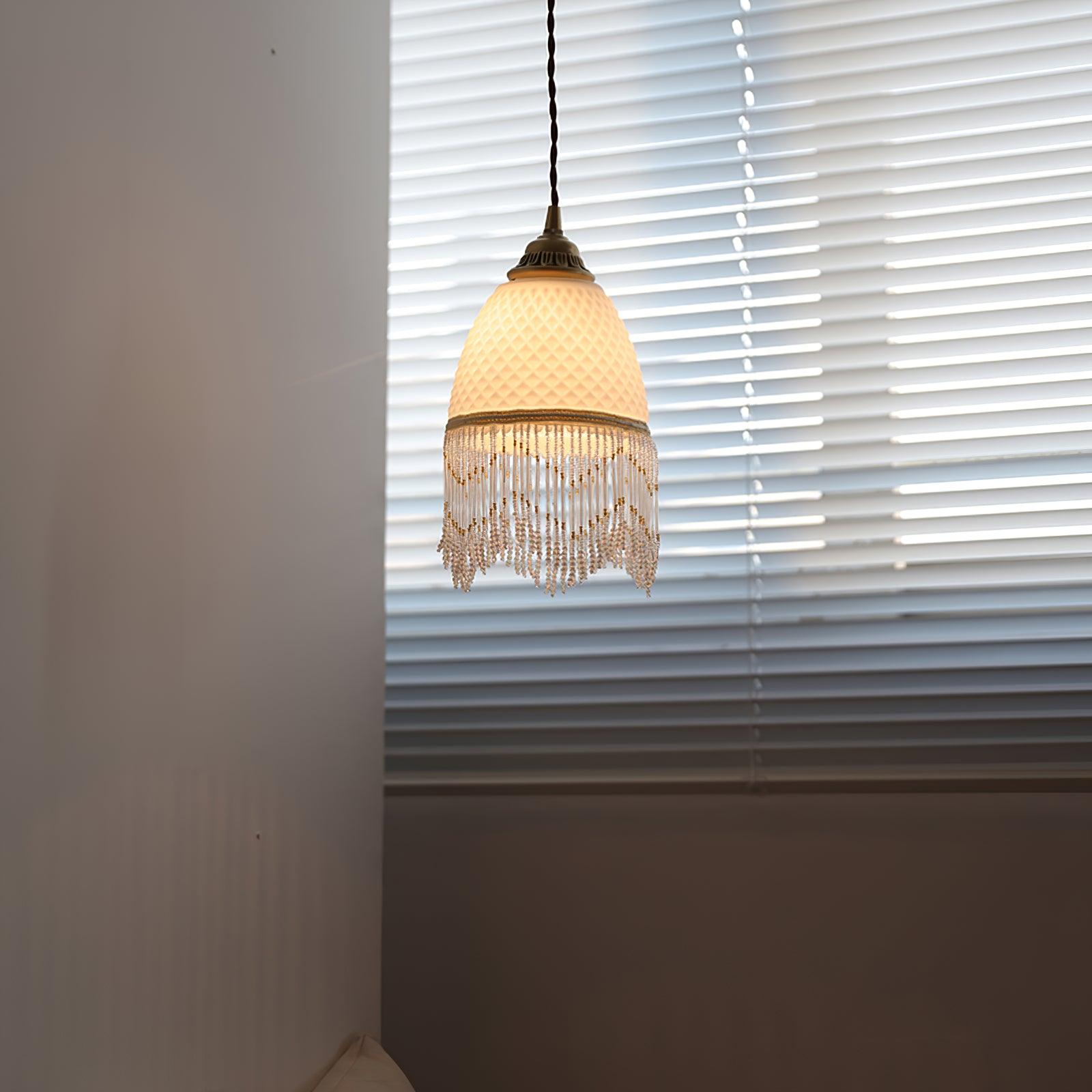 Mesh Suspension en Verre À Franges