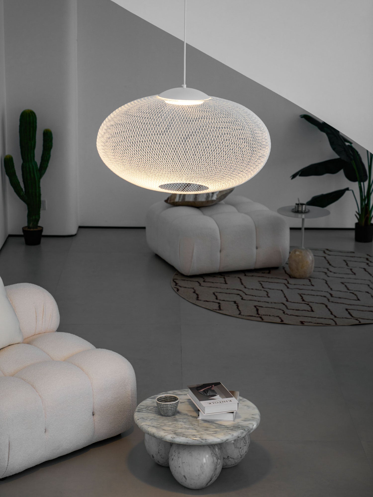 Lustra Suspension Lampe Maille Noire