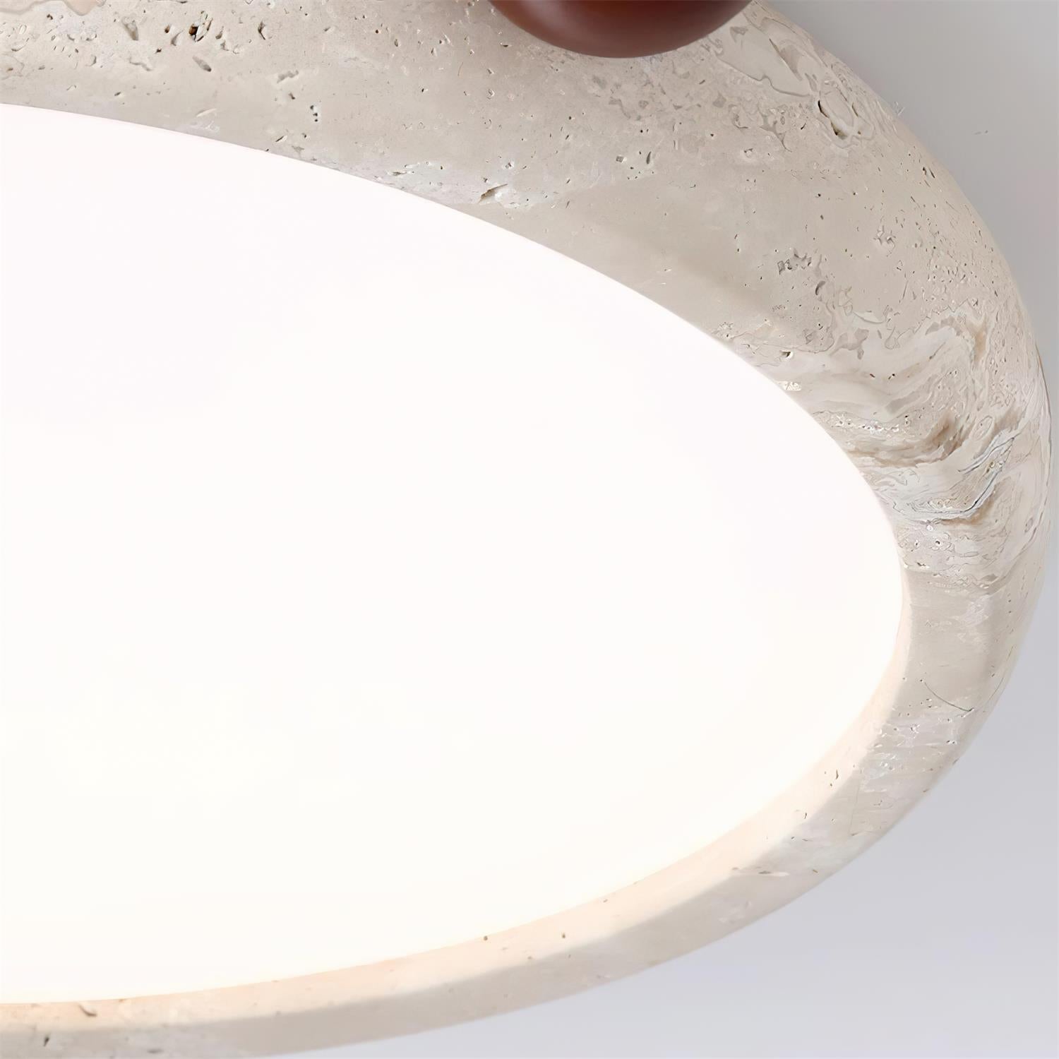 Ritta Plafonnier Rond Travertin Mignon