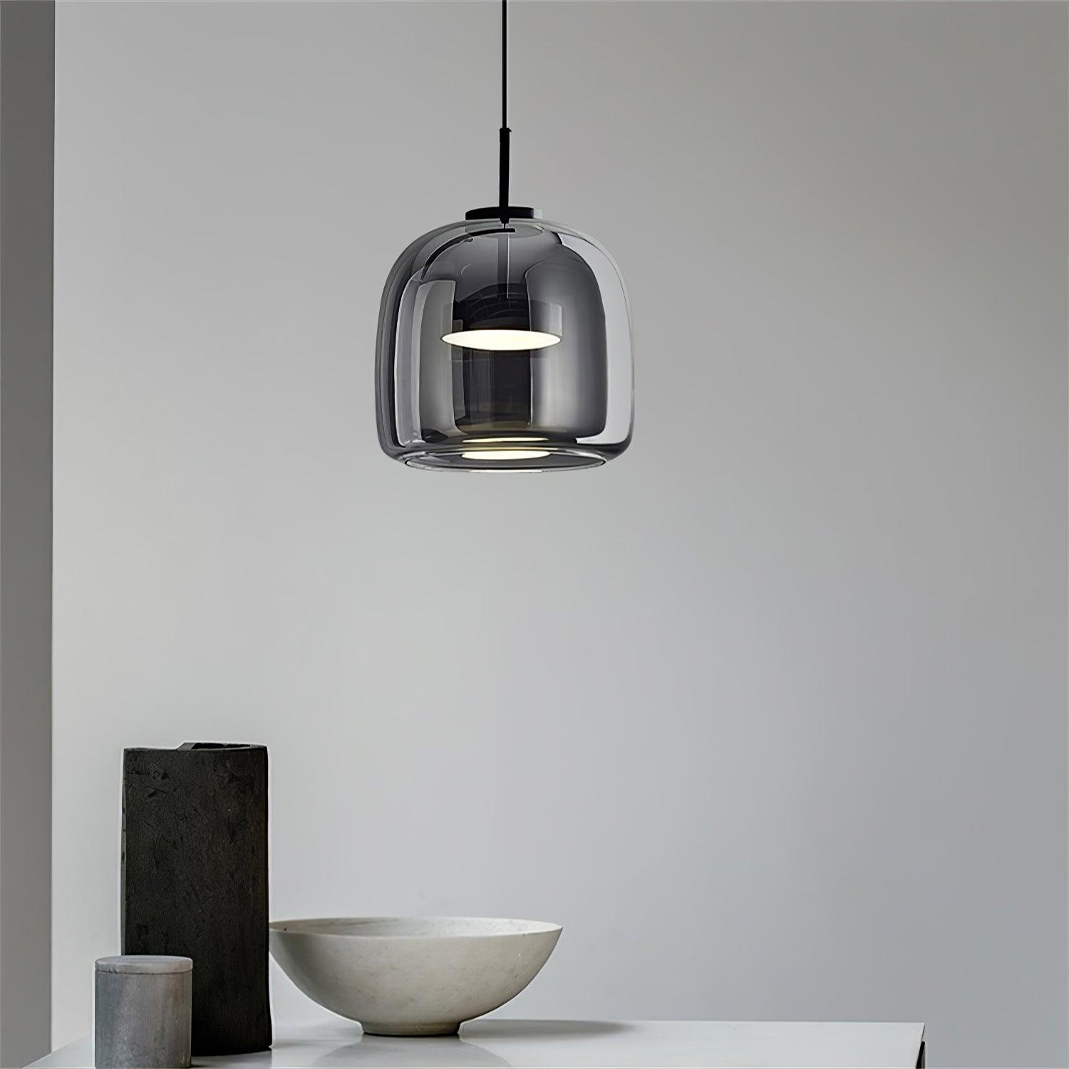 Obsidian Suspension en Verre Moderne