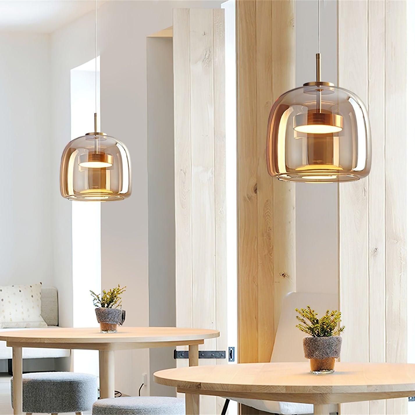 Obsidian Suspension en Verre Moderne