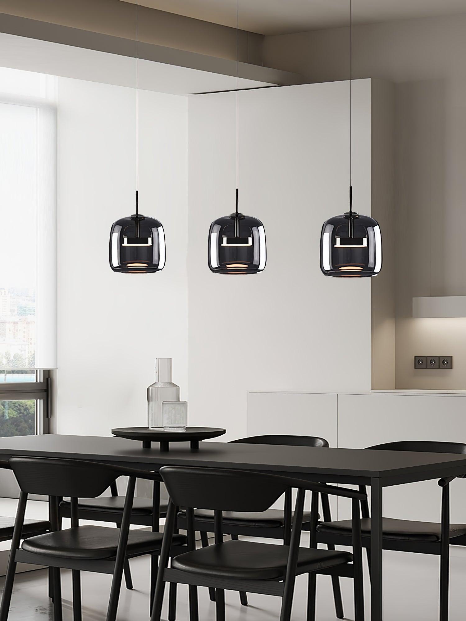 Obsidian Suspension en Verre Moderne