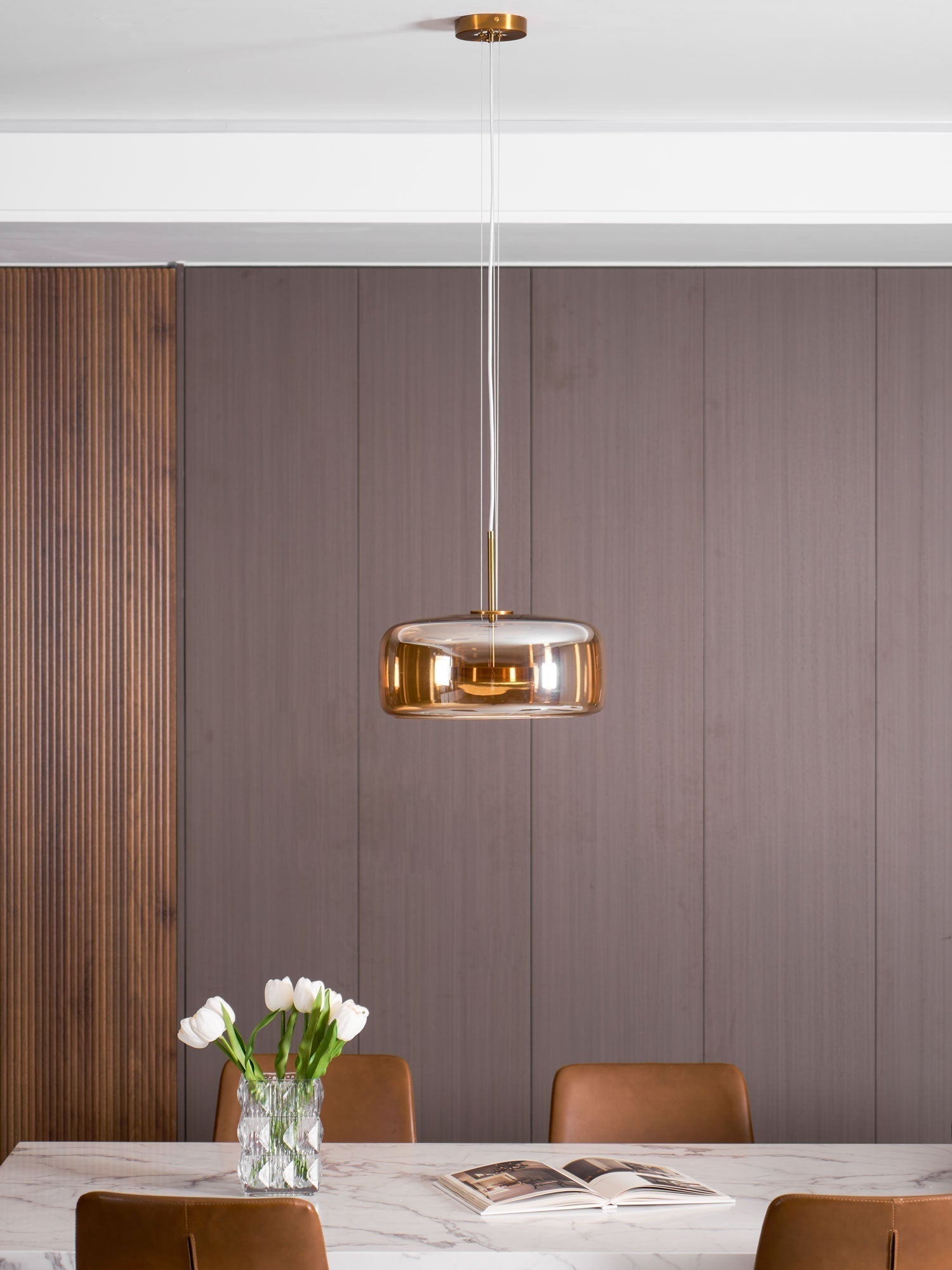 Obsidian Suspension en Verre Moderne