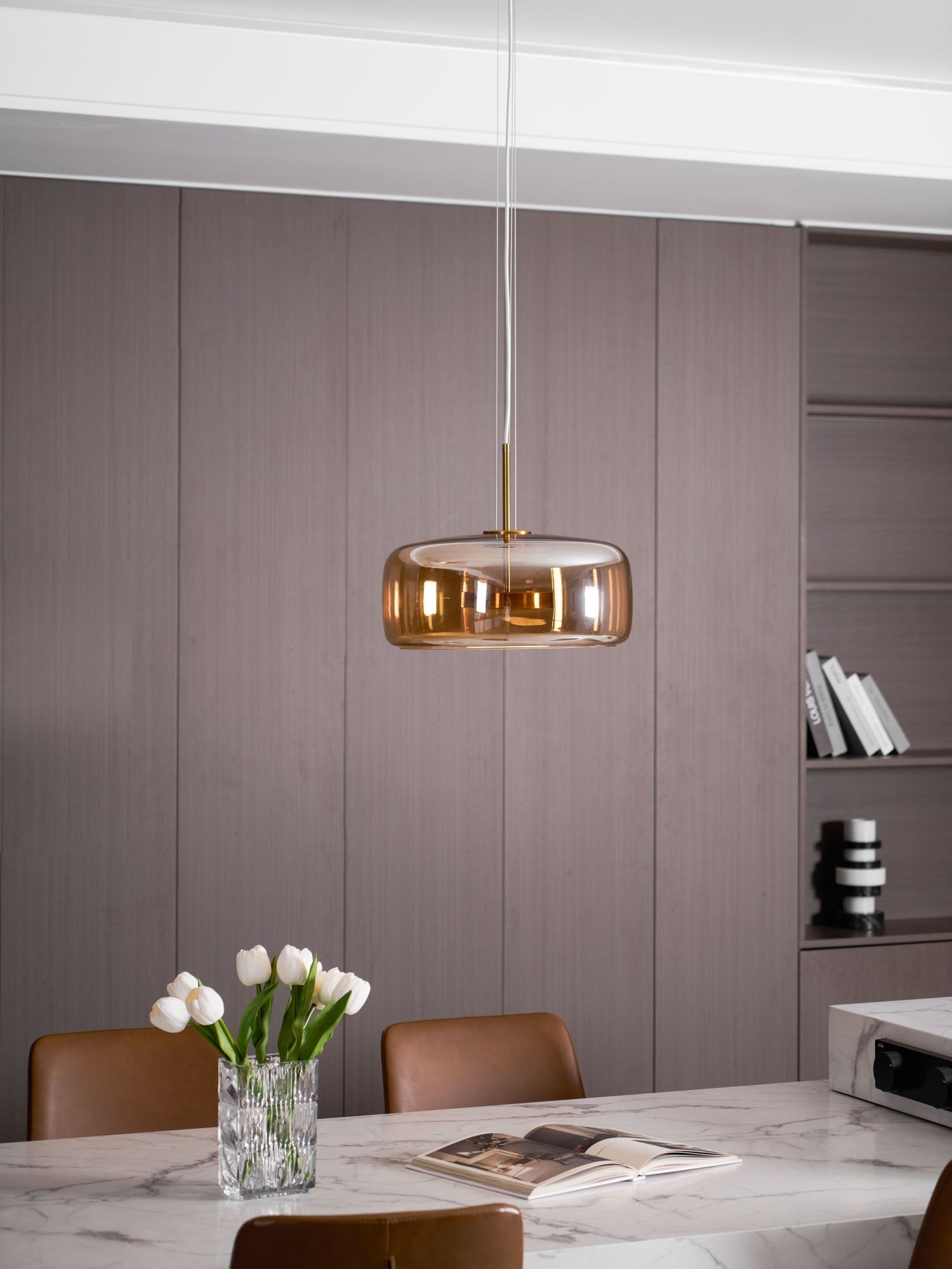 Obsidian Suspension en Verre Moderne