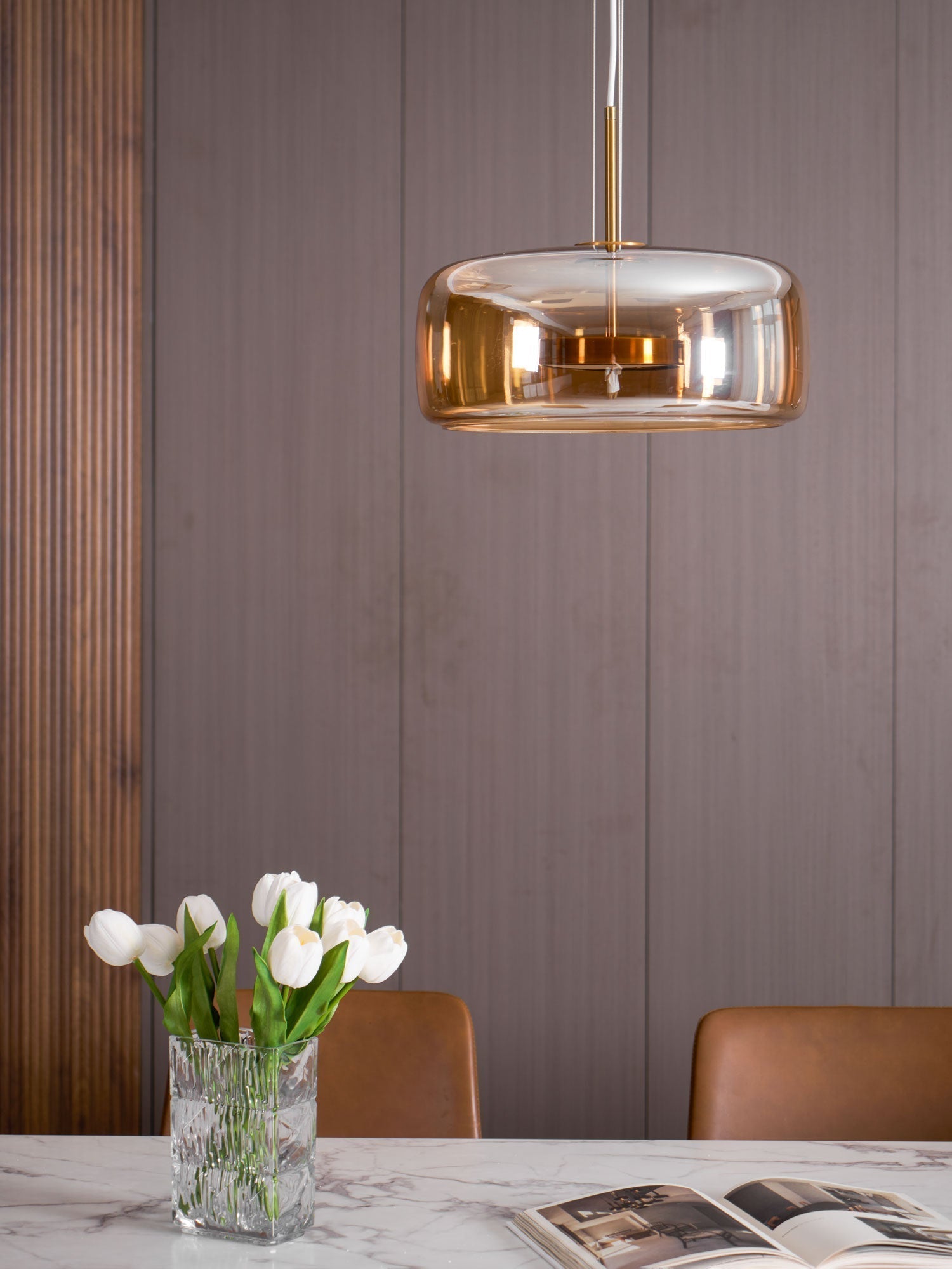 Obsidian Suspension en Verre Moderne