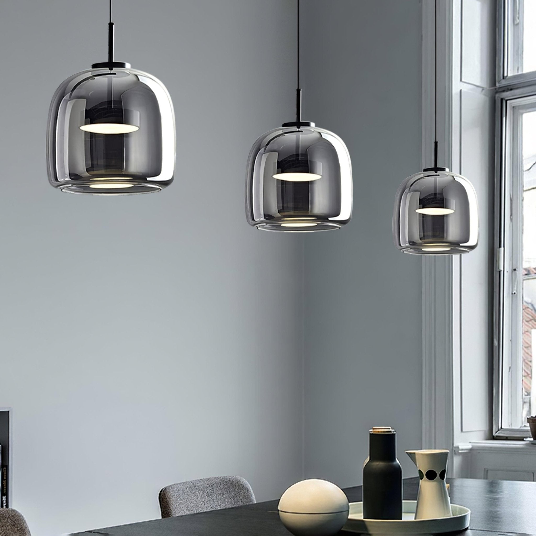 Obsidian Suspension en Verre Moderne