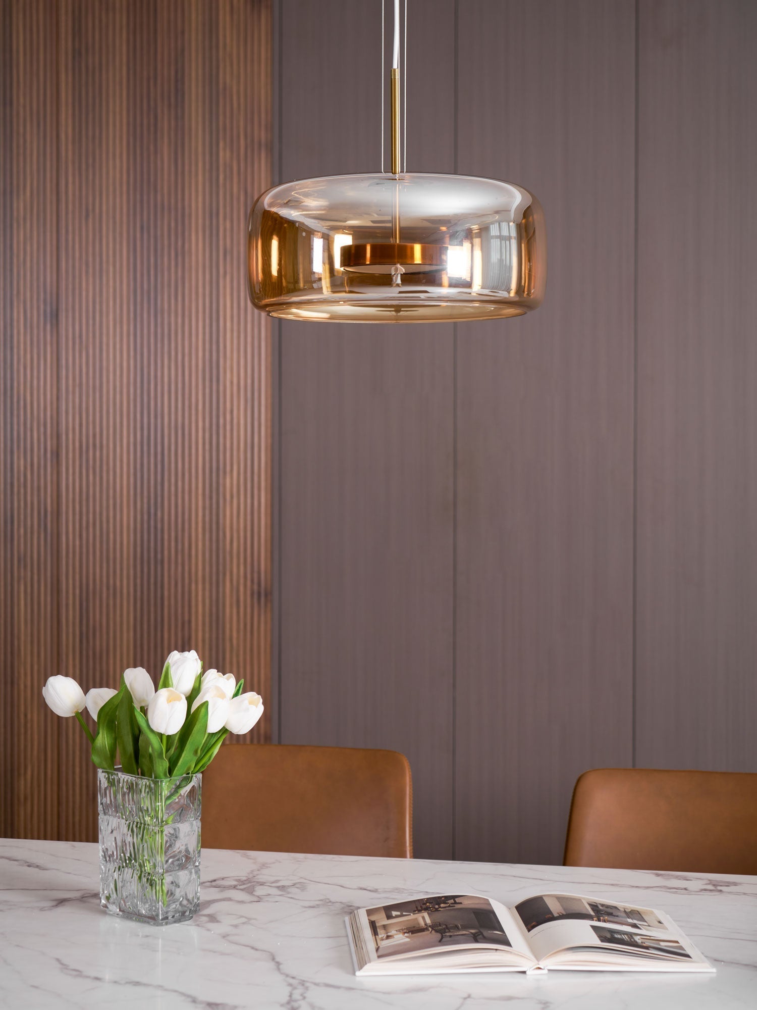 Obsidian Suspension en Verre Moderne