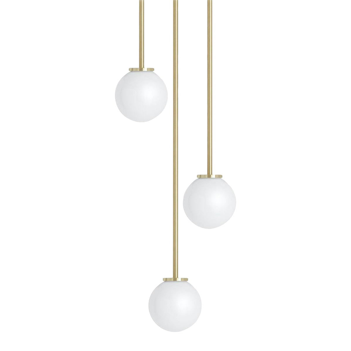 Nyrinis Lustre Groupé Laiton Verre Minimaliste Moderne