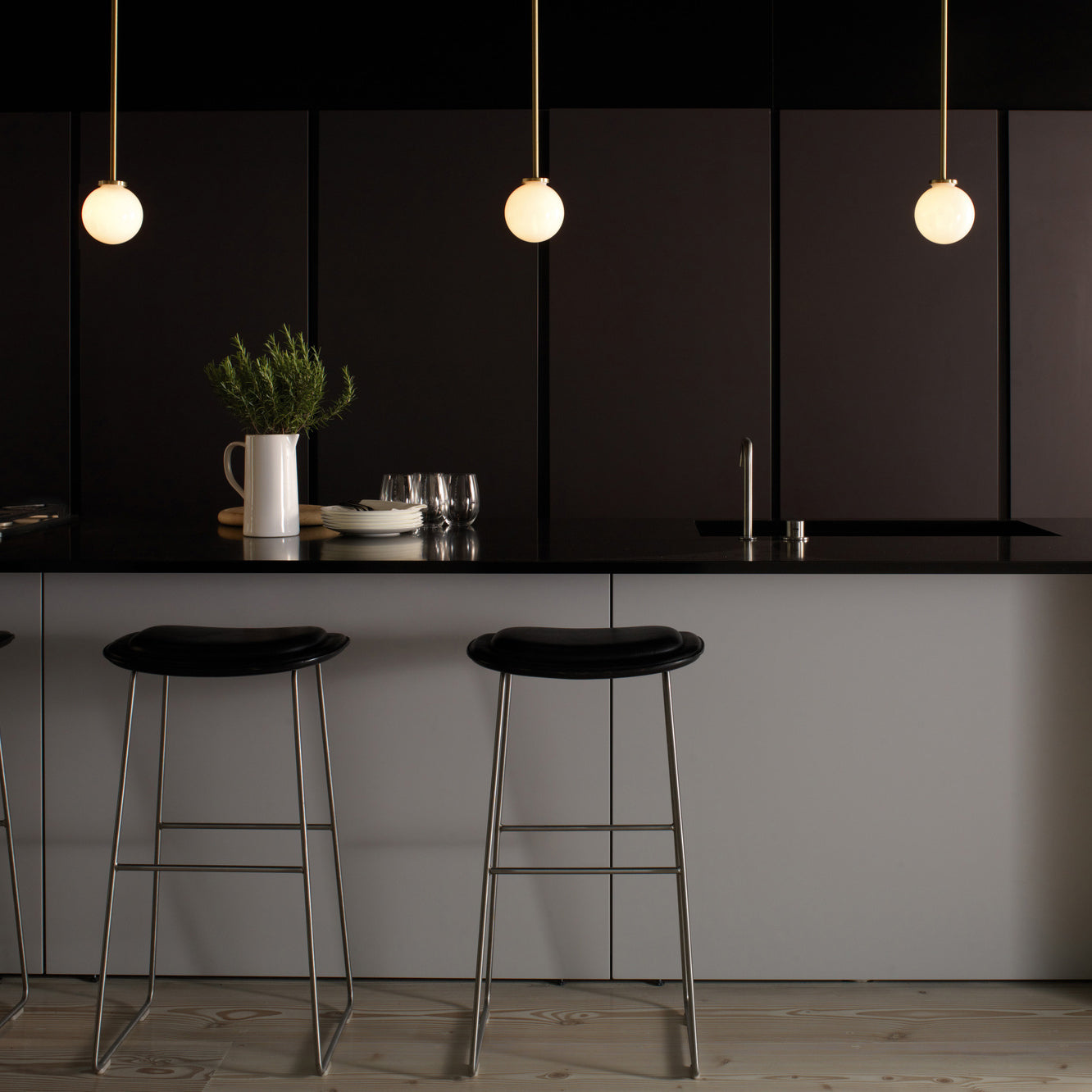 Nyrinis Lustre Groupé Laiton Verre Minimaliste Moderne