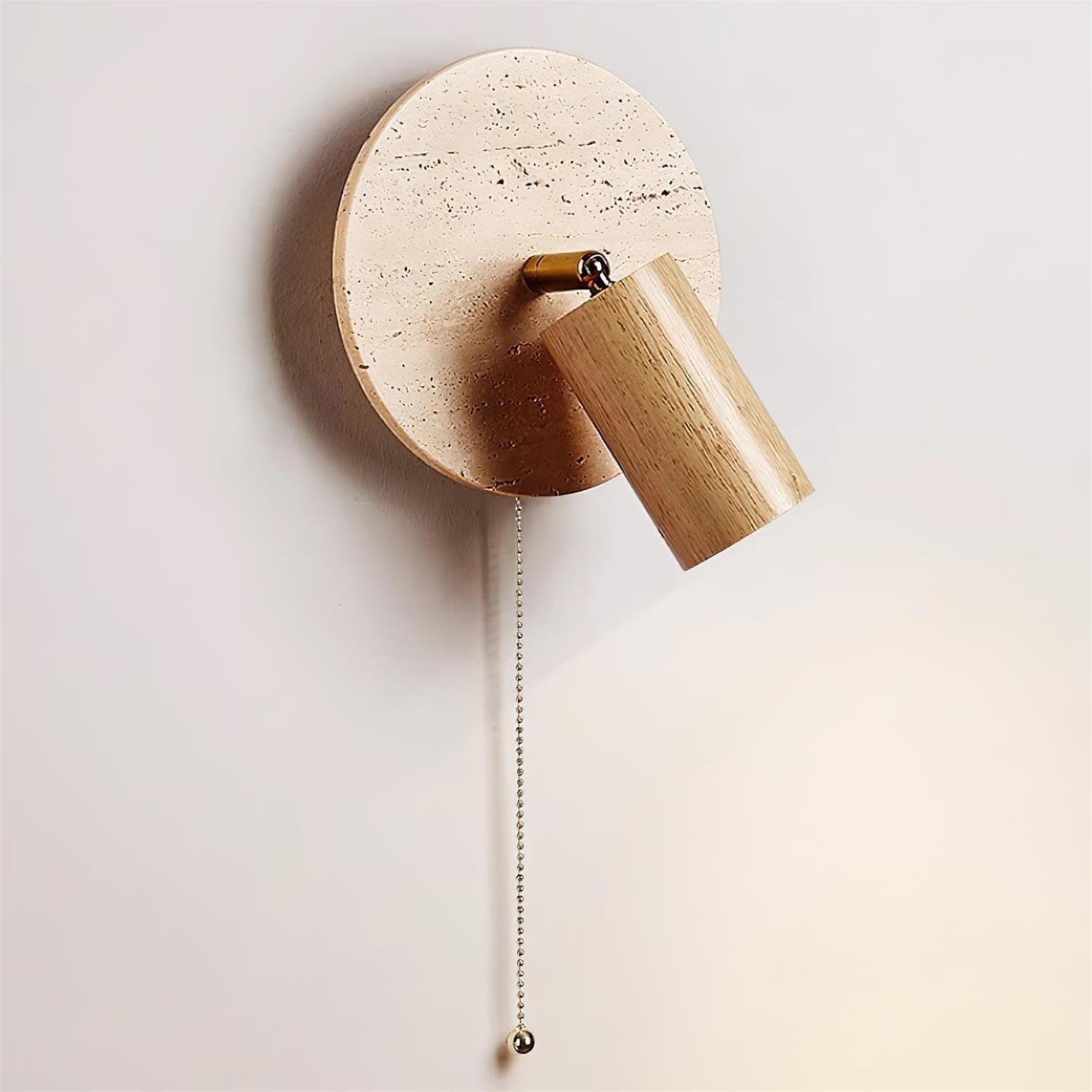 Evzoryra Applique Murale Disc Swing en Travertin