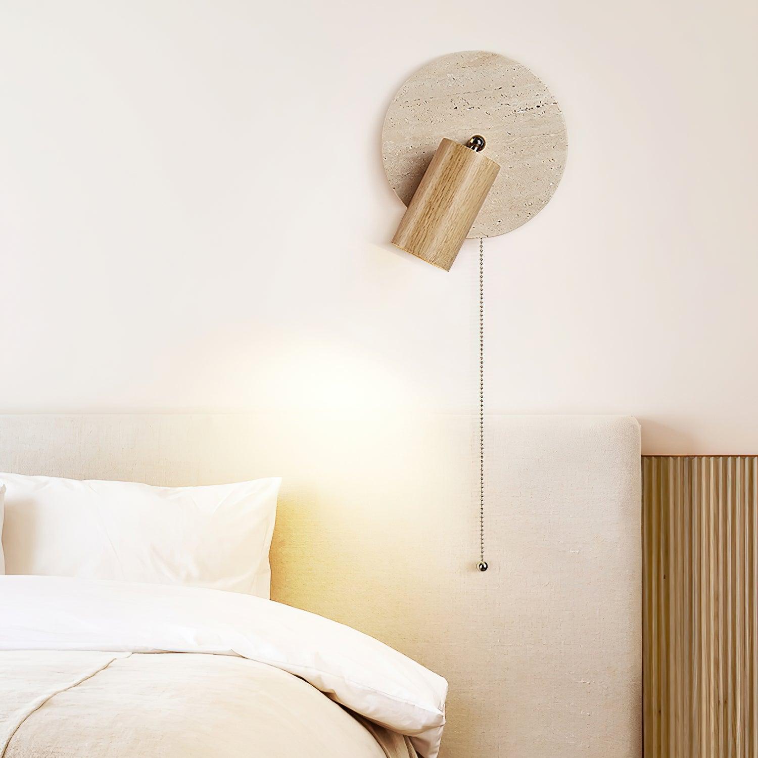 Evzoryra Applique Murale Disc Swing en Travertin